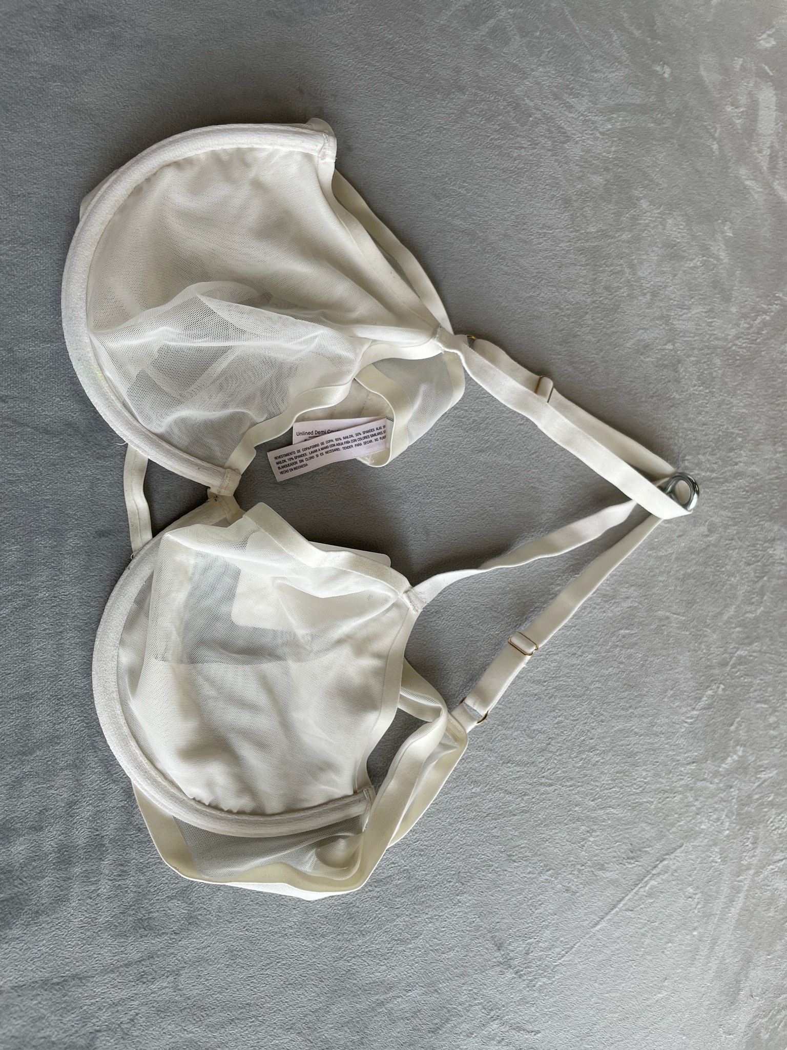 Auden Ivory Sheer Mesh Bra Size 38C