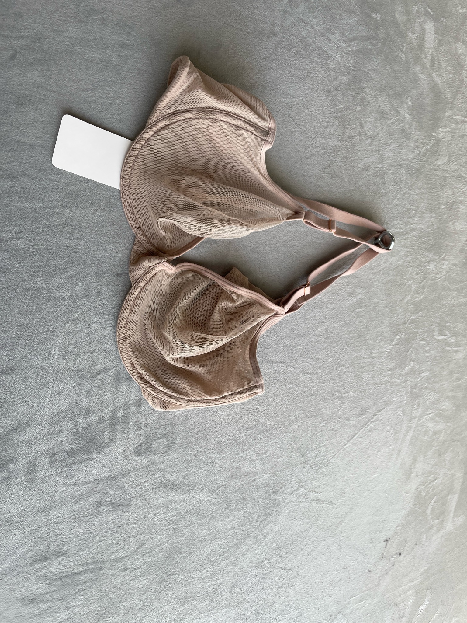 Smart & Sexy Nude Mesh Underwire Bra Size 38C