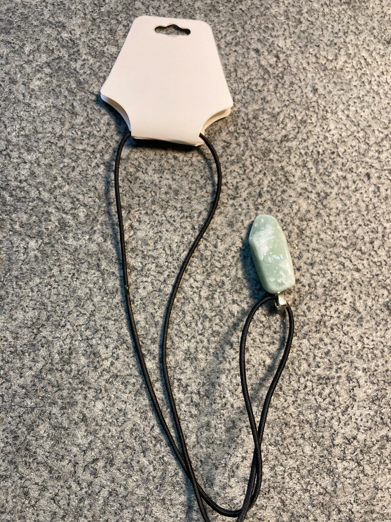 Light Green Stone Pendant Necklace