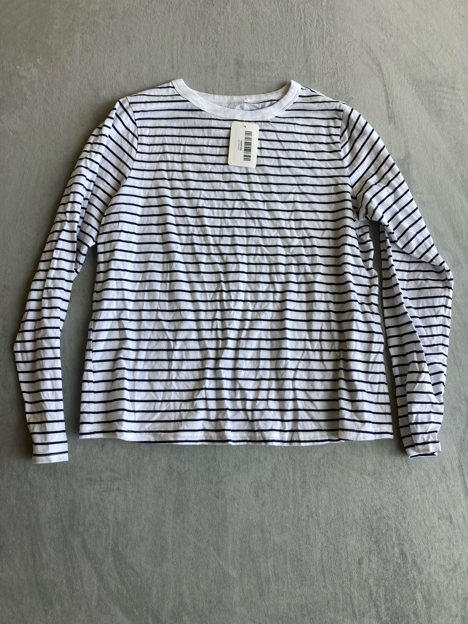 Old Navy White Navy Striped Long Sleeve T-Shirt Size Medium