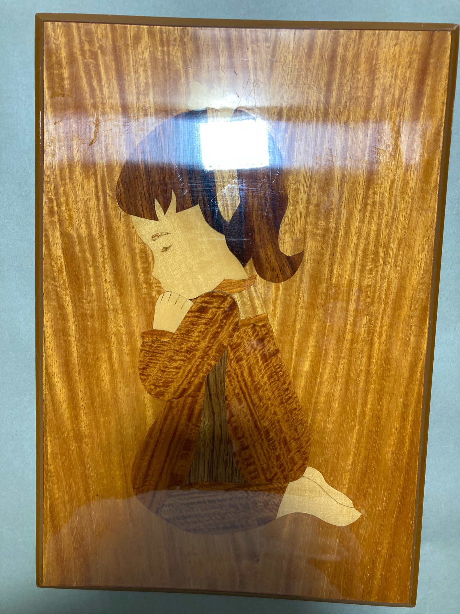 Brown Marquetry Wall Panel