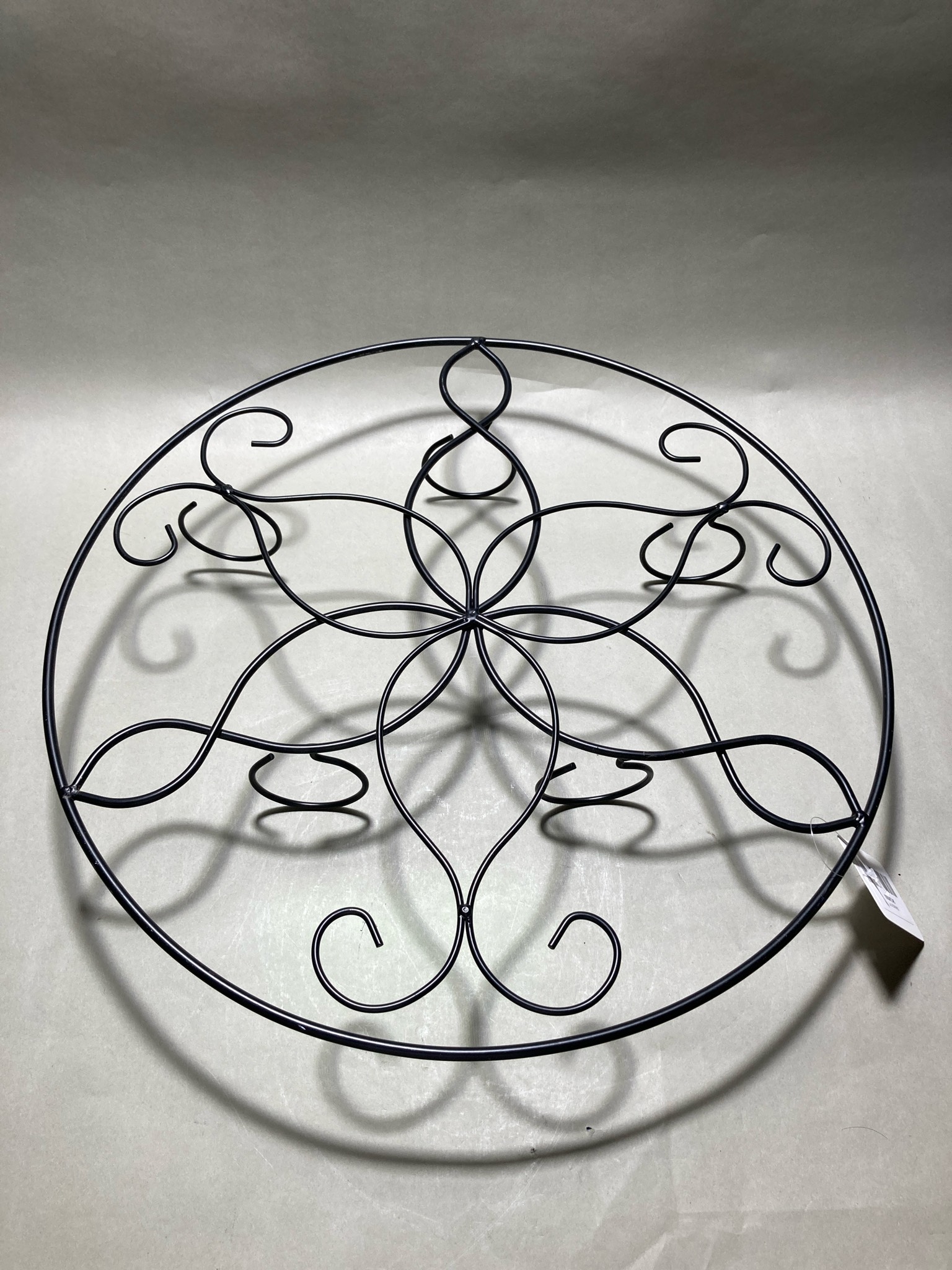 Black Floral Metal Wall Hanging