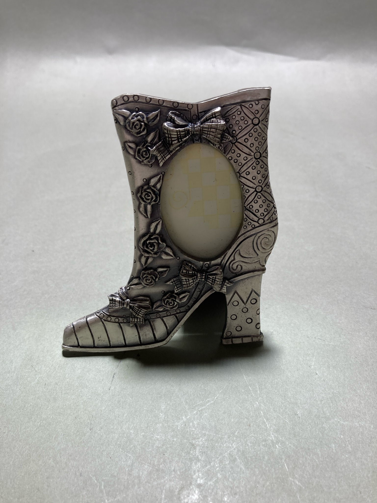 Silver Ornate Boot Picture Frame