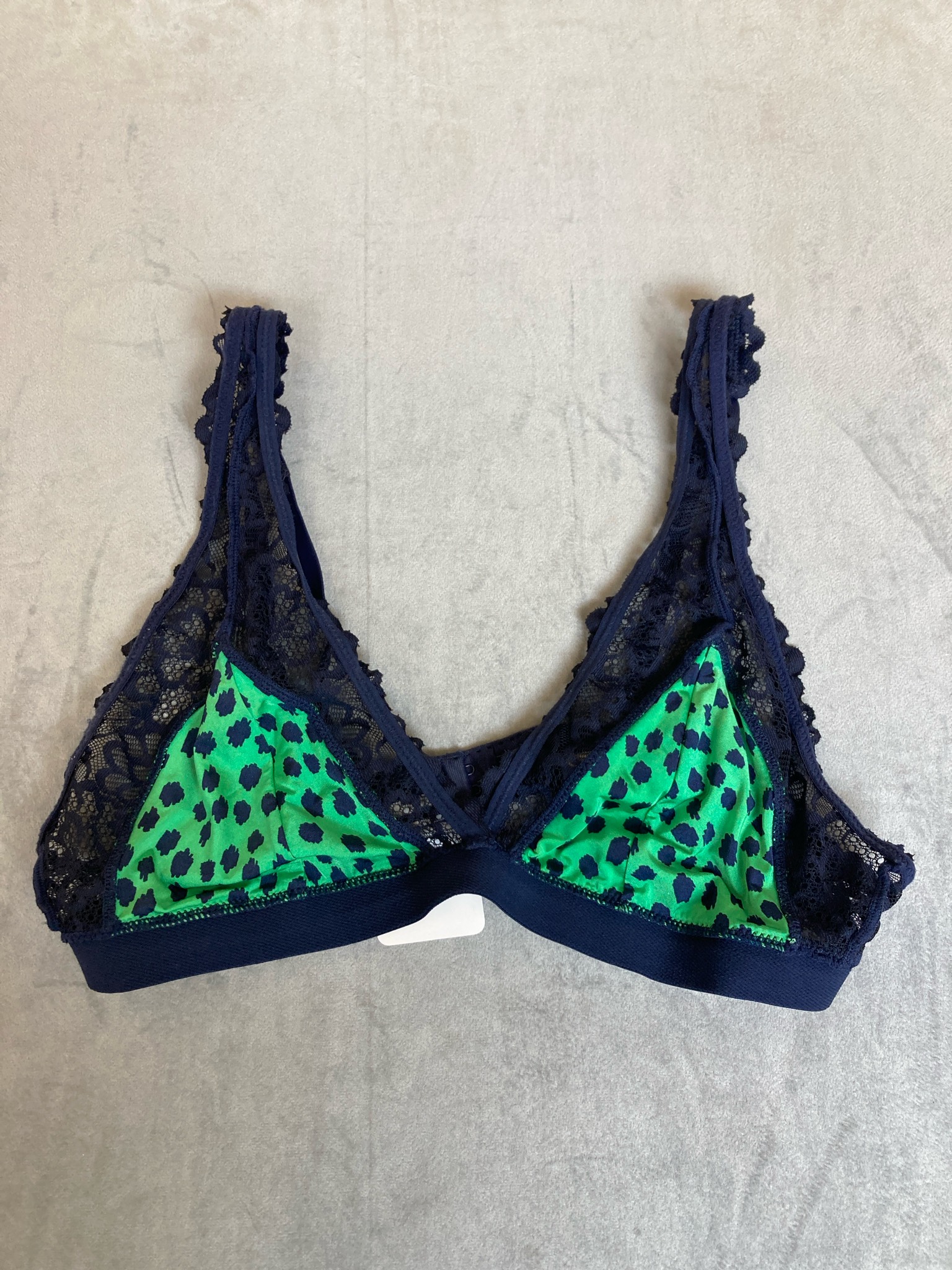 Navy Lace Bralette Size L/G