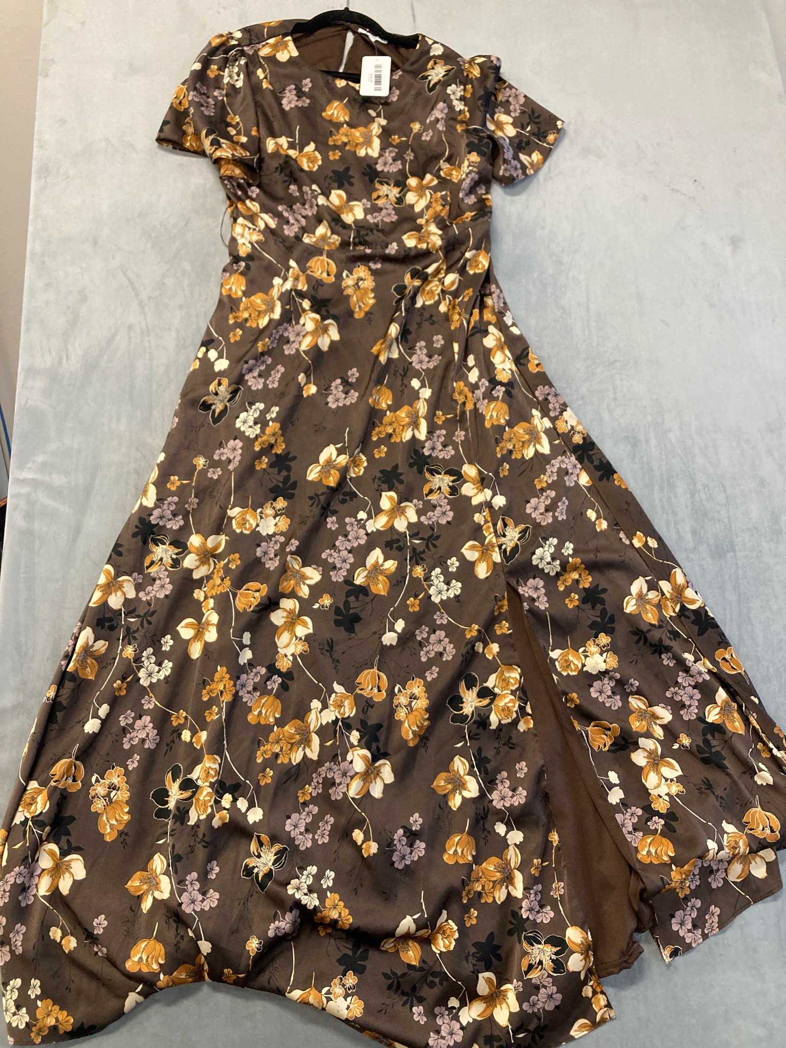 BALTICBØRN Brown Floral Lightweight Woven Dress Size XL