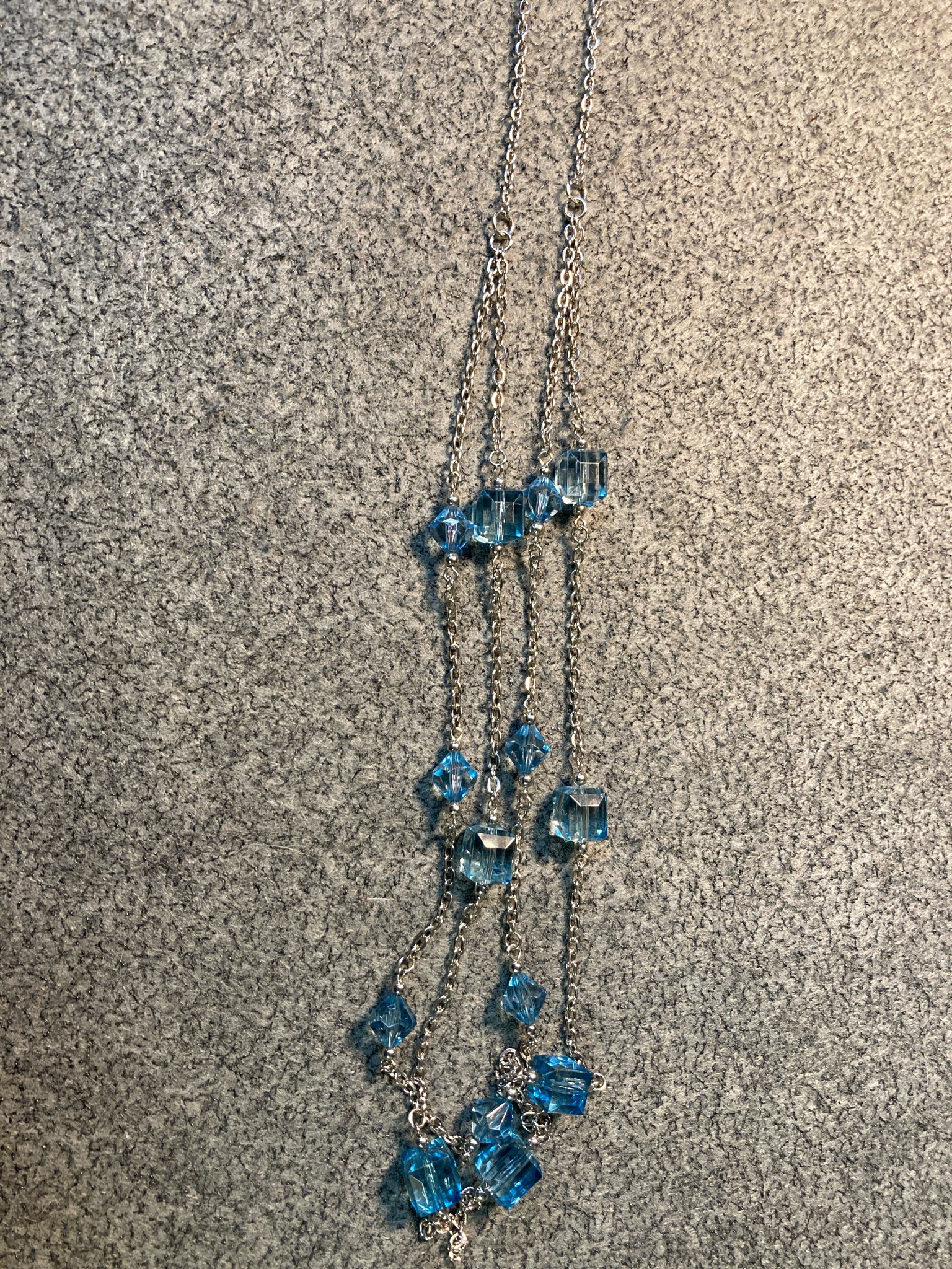 Light Blue Multi-Strand Necklace