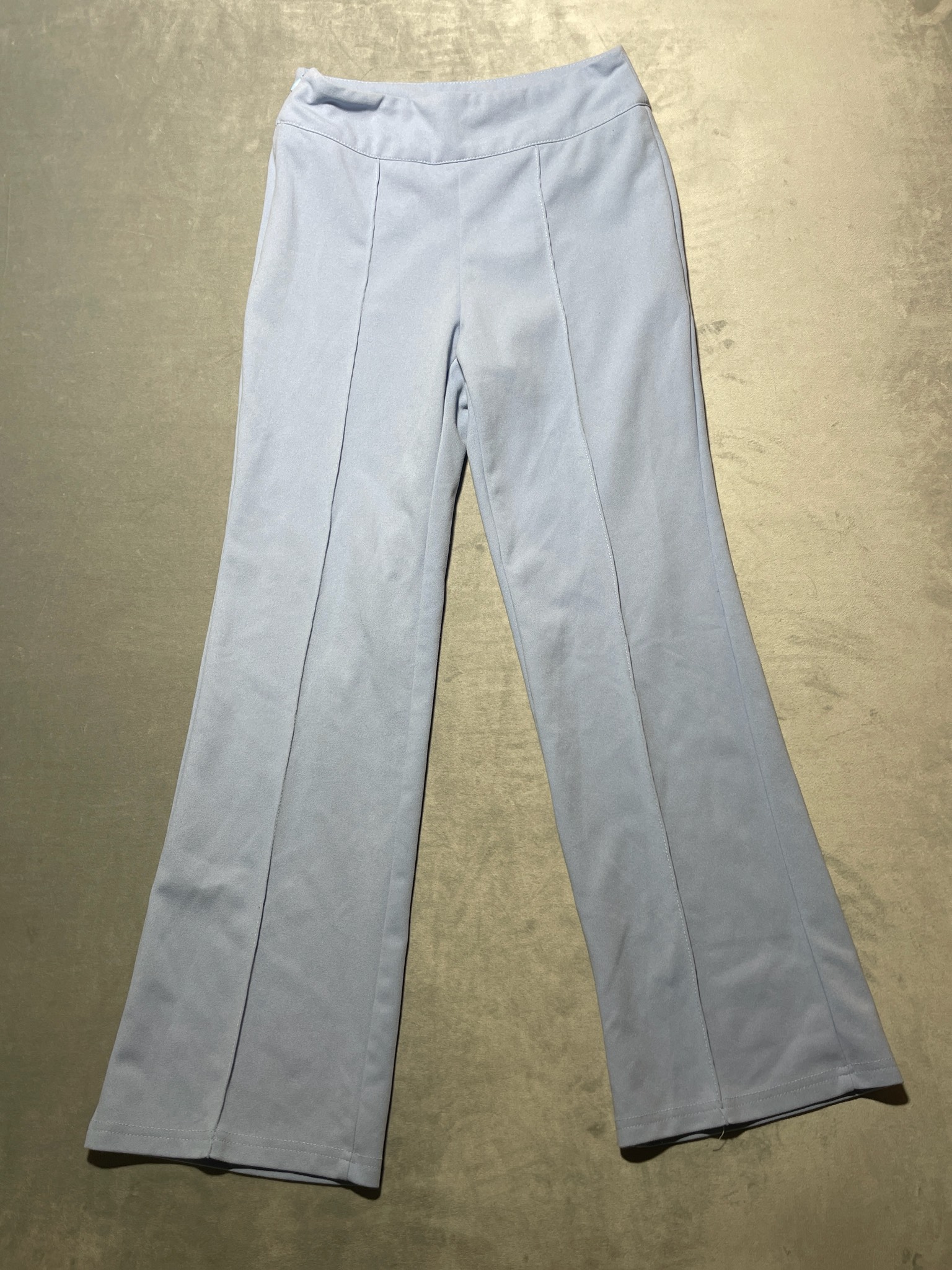 Light Blue Polyester Blend Flared Pants Size S