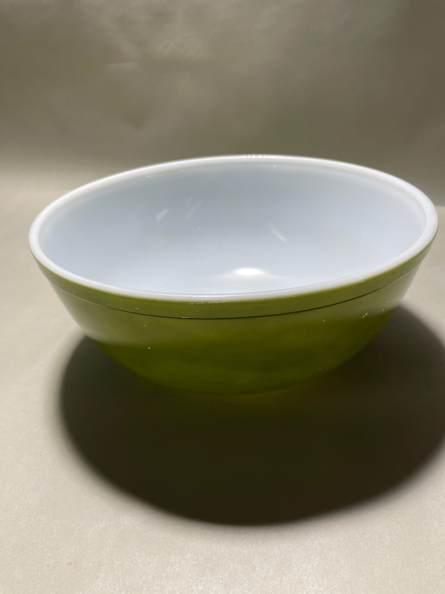 Vintage Pyrex Olive Green Serving Bowl