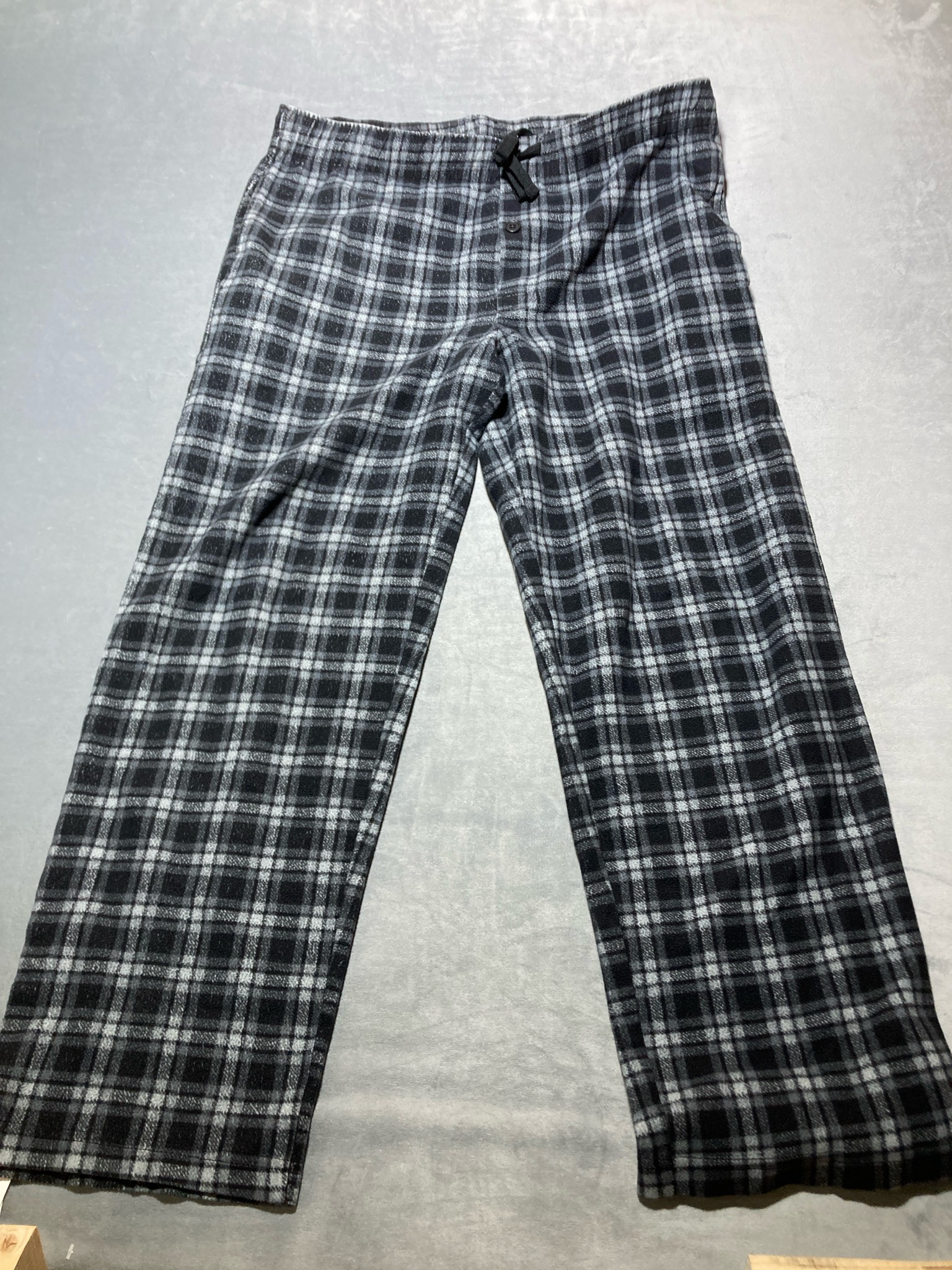 Black Gray Plaid Pajama Pants