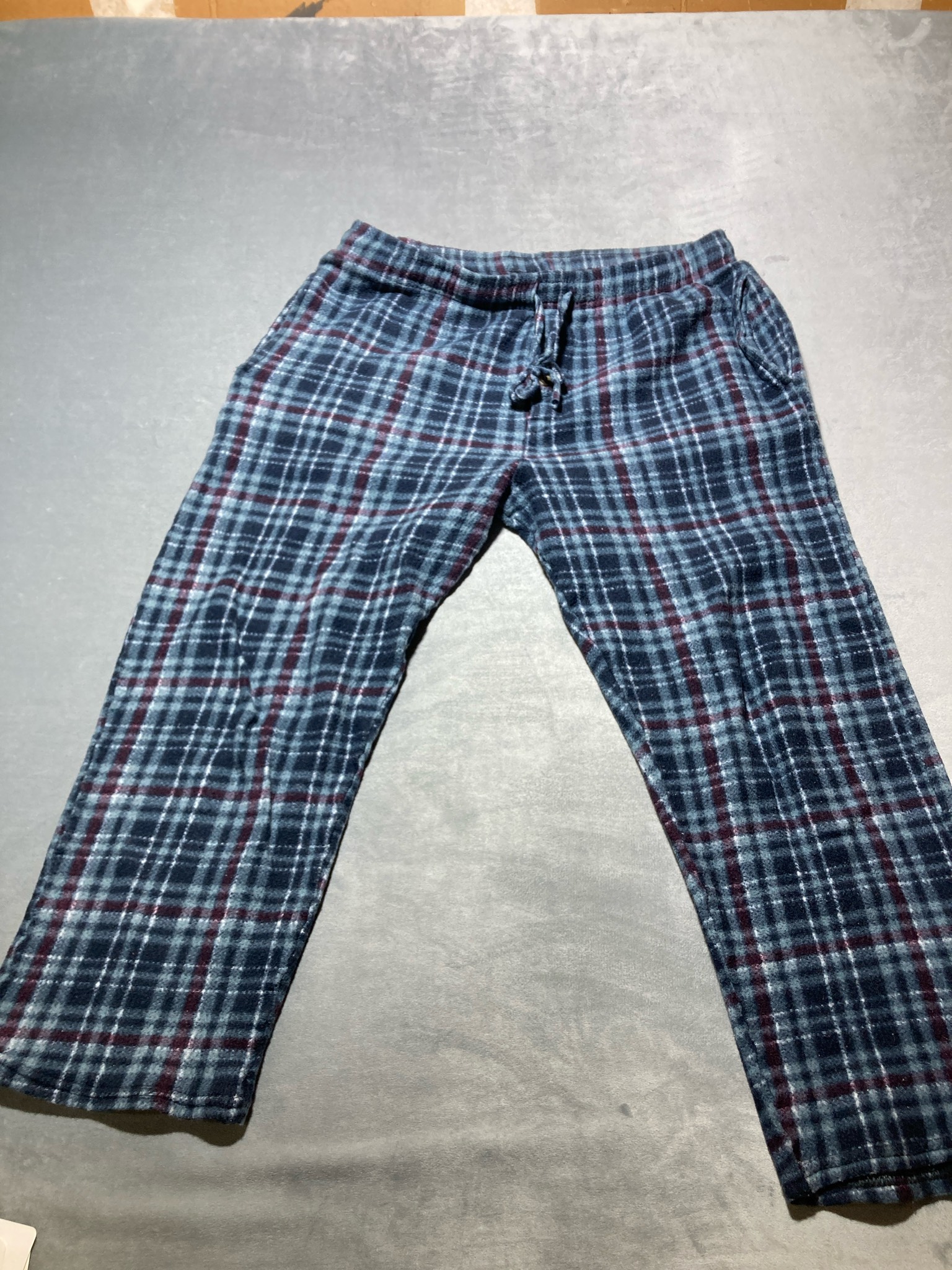 Navy Plaid Brushed Flannel Pajama Pants