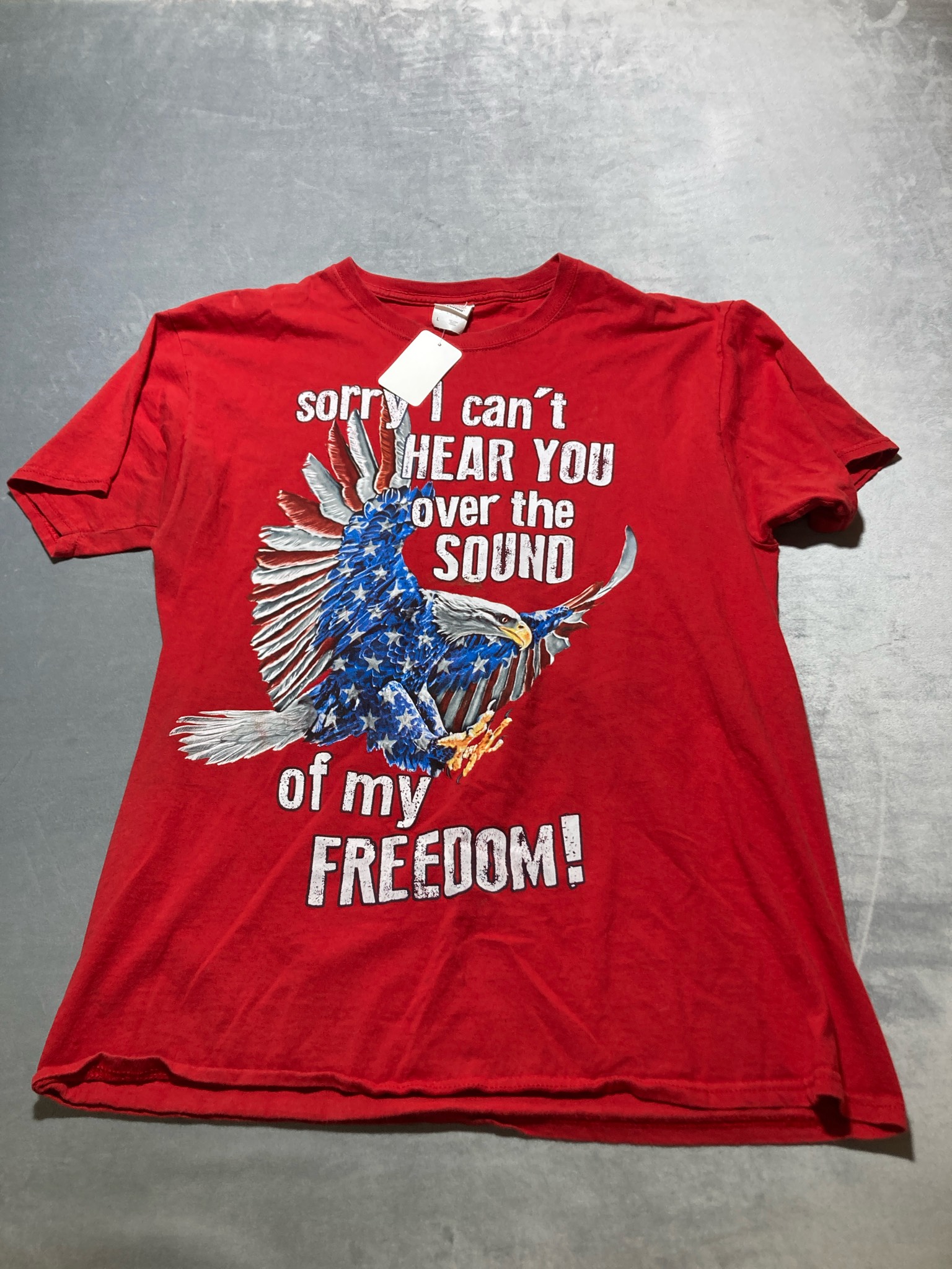 Fruit of the Loom Red Cotton T-Shirt Size L
