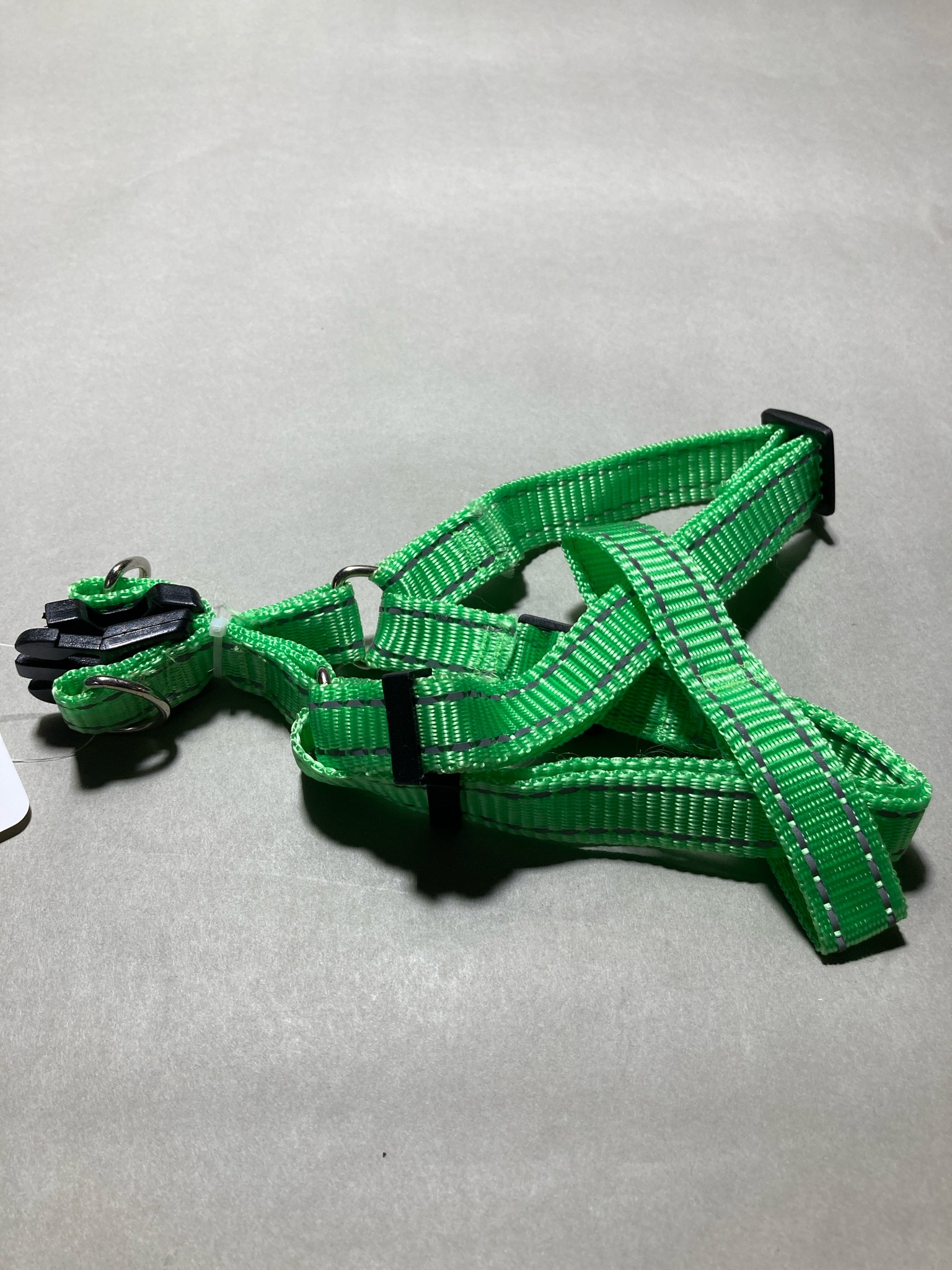 Neon Green Reflective Nylon Pet Harness