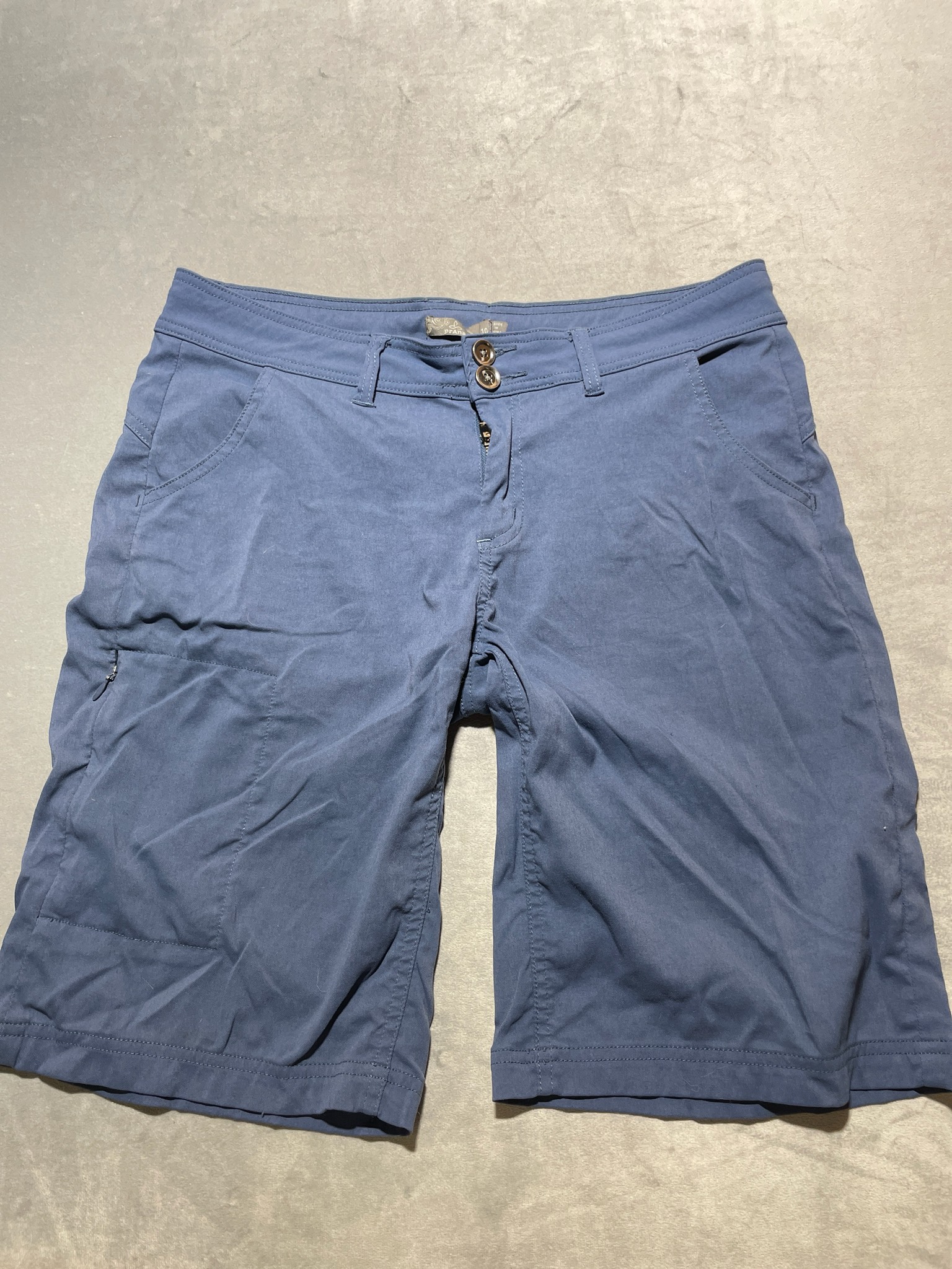 prAna Blue Woven Cargo Shorts Size Size 10