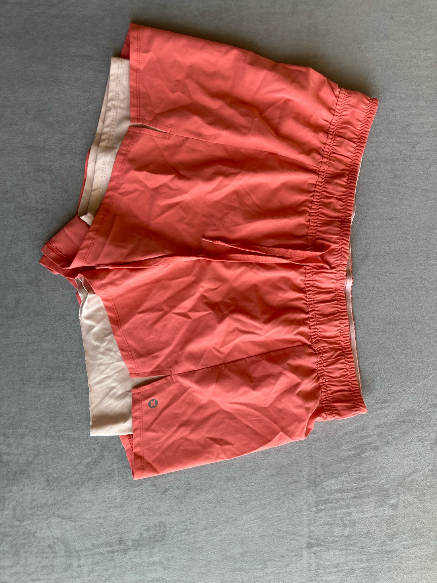 Coral Synthetic Swim Shorts