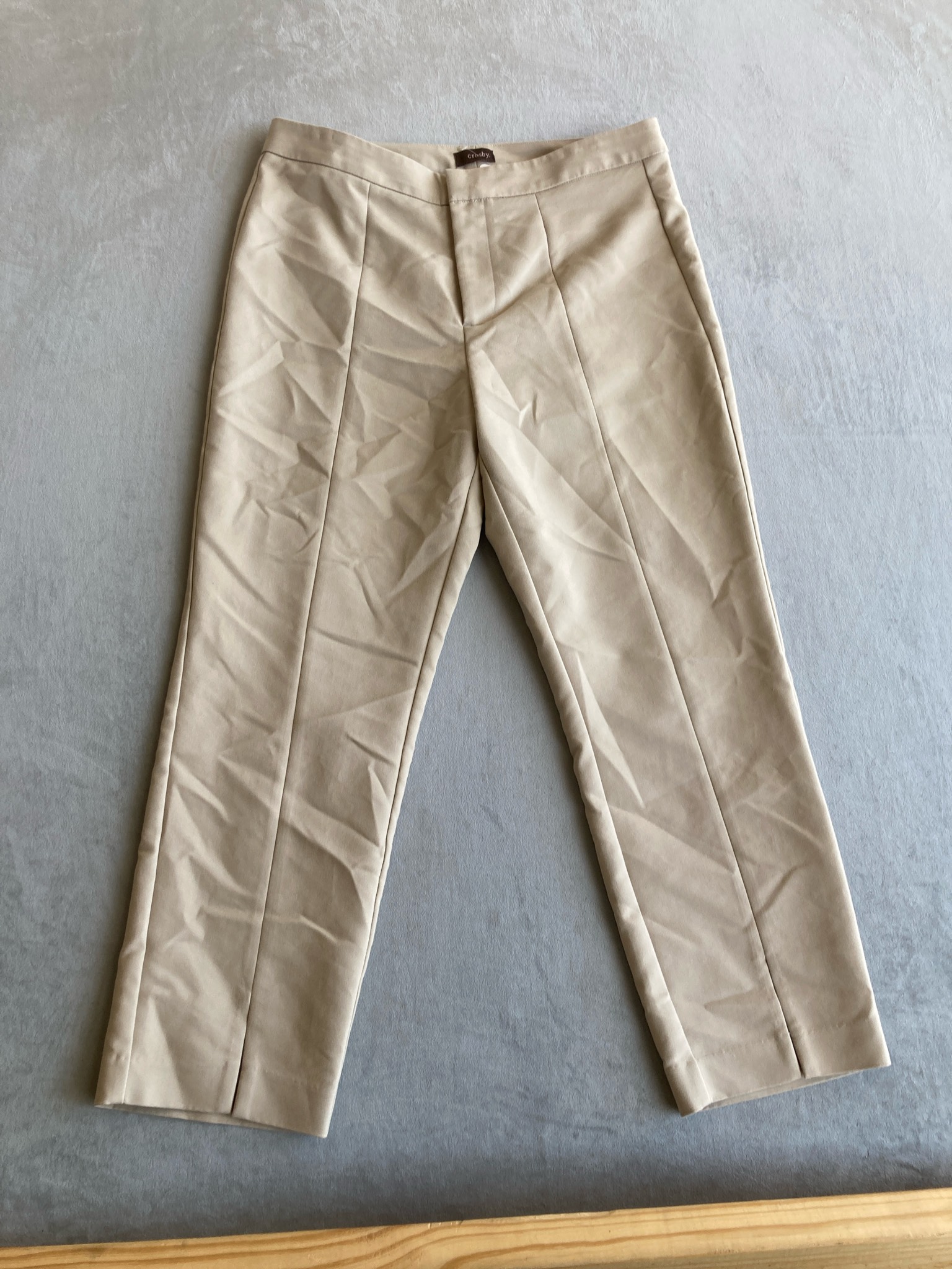Crosby Beige Twill Dress Pants