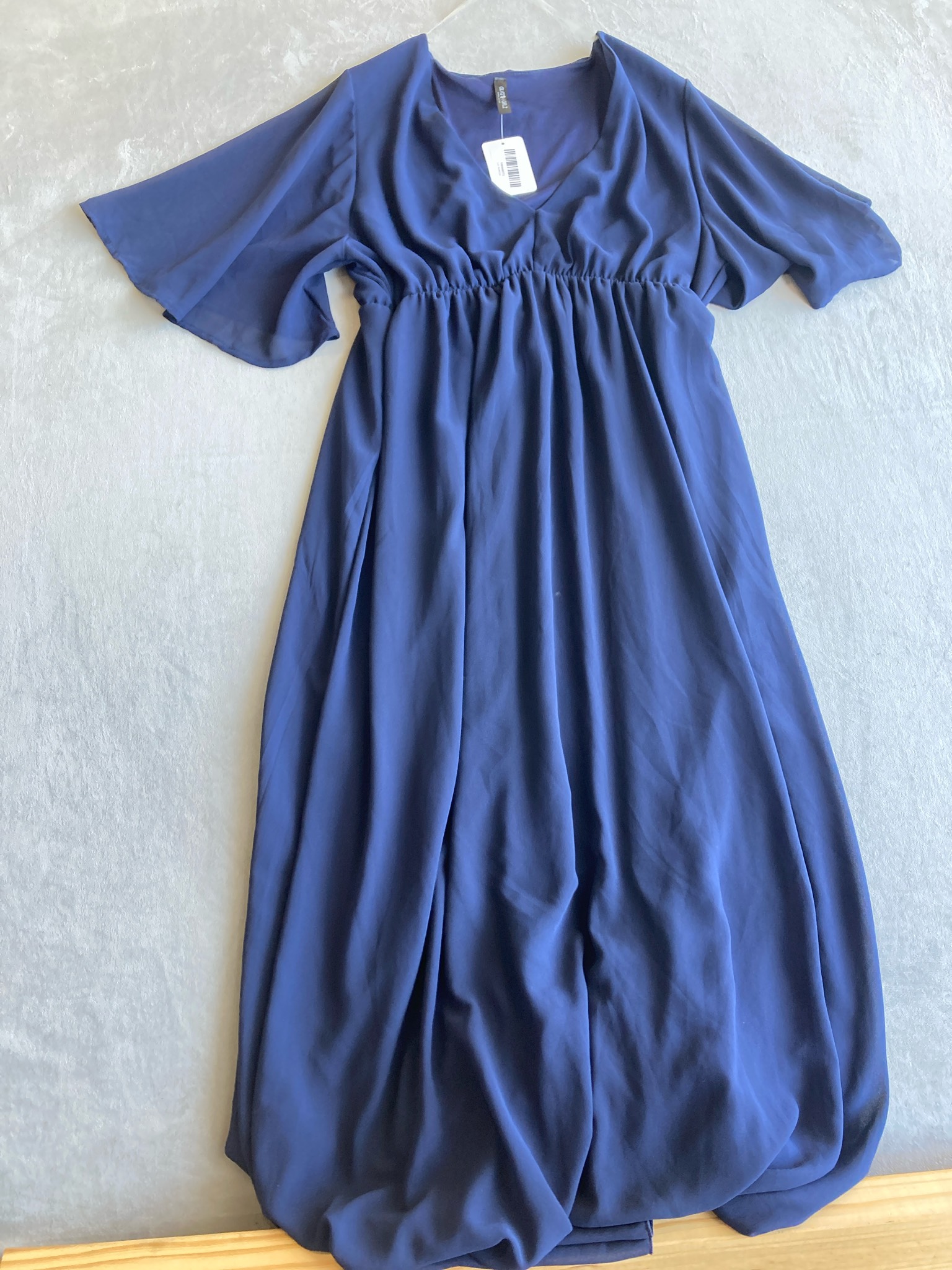 Glitz & Girlz Navy Chiffon Dress