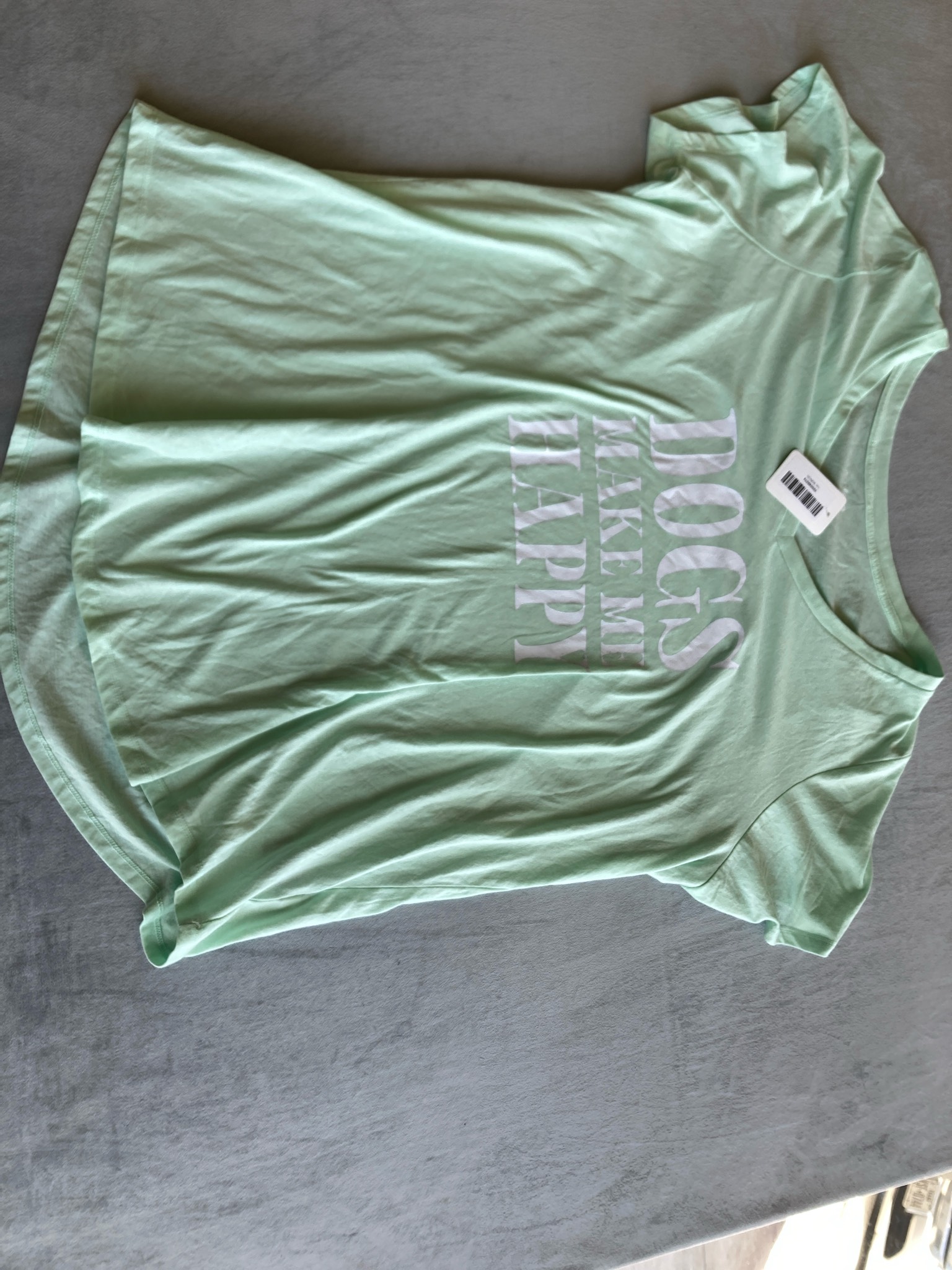 Torrid Mint Green Polyester-Cotton V-Neck T-Shirt Size 4