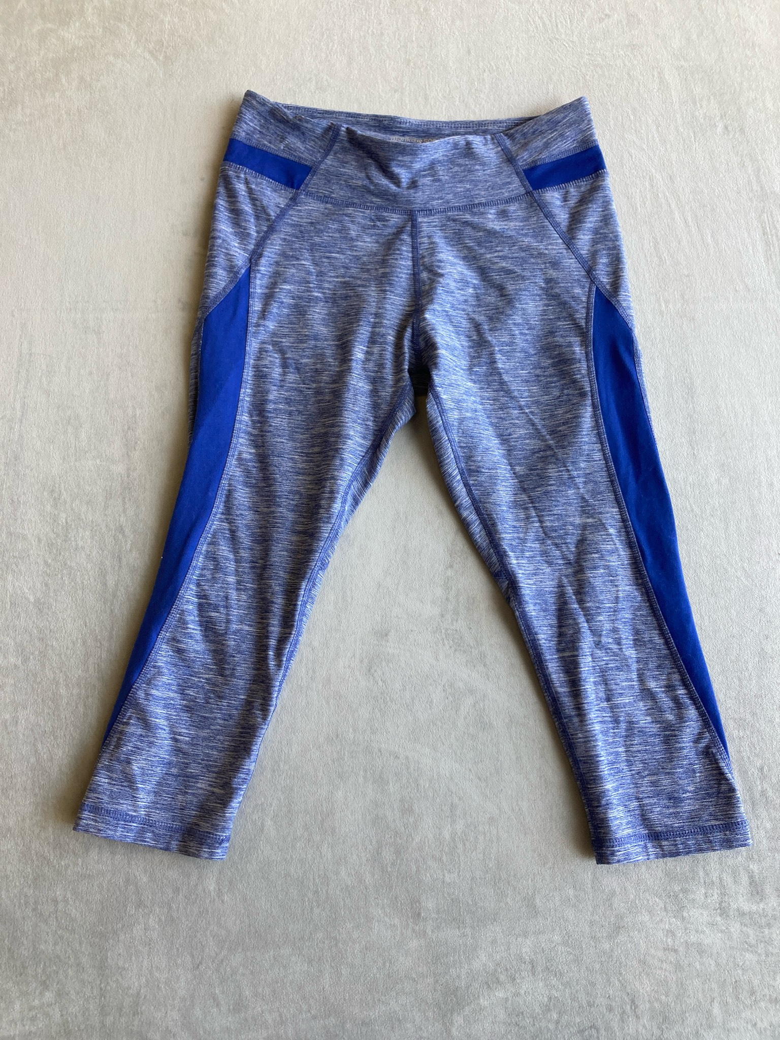 Marika Sport Light Heather Blue Knit Leggings Size M (8-10)