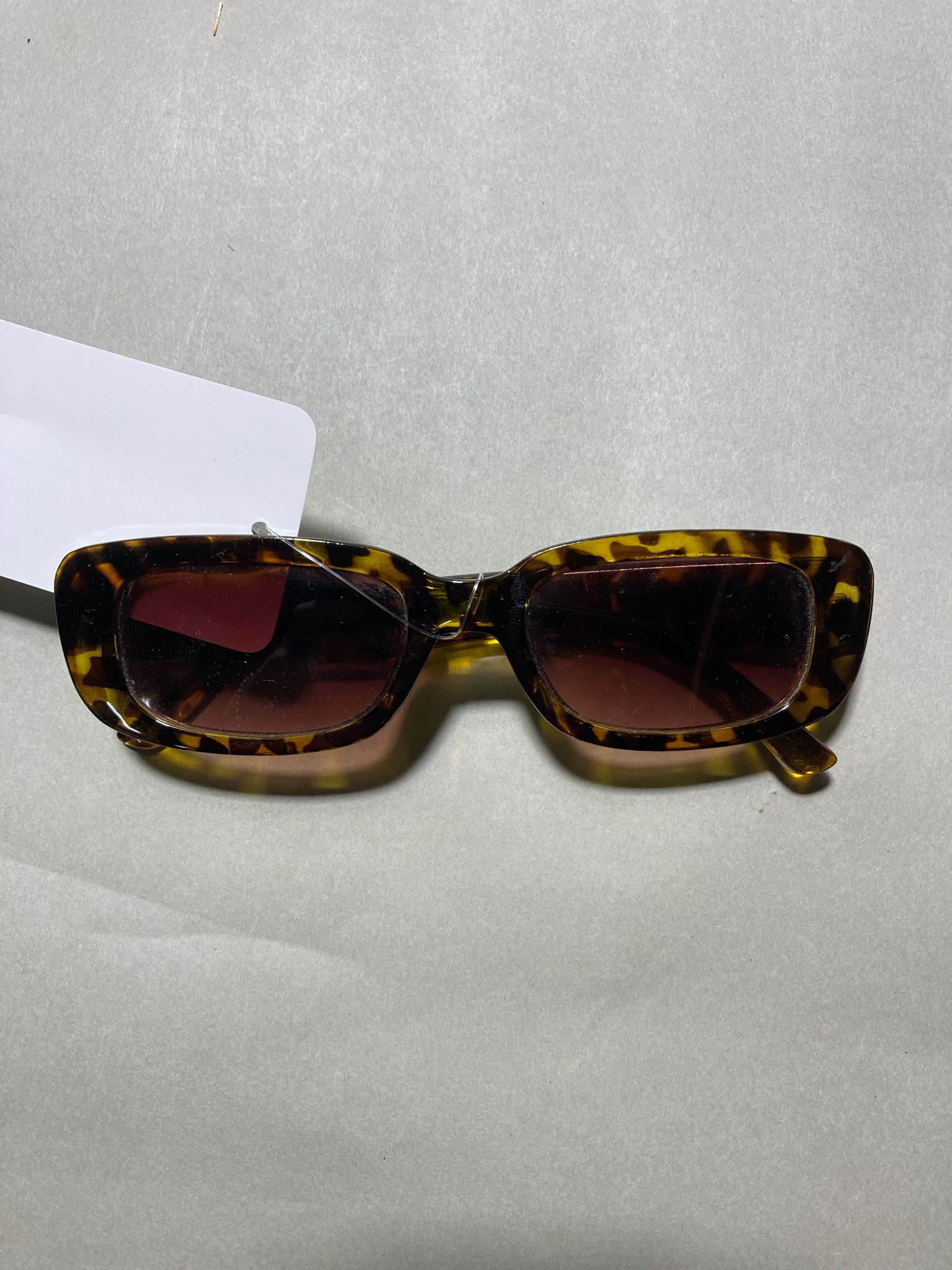 Tortoiseshell Oversized Rectangular Sunglasses