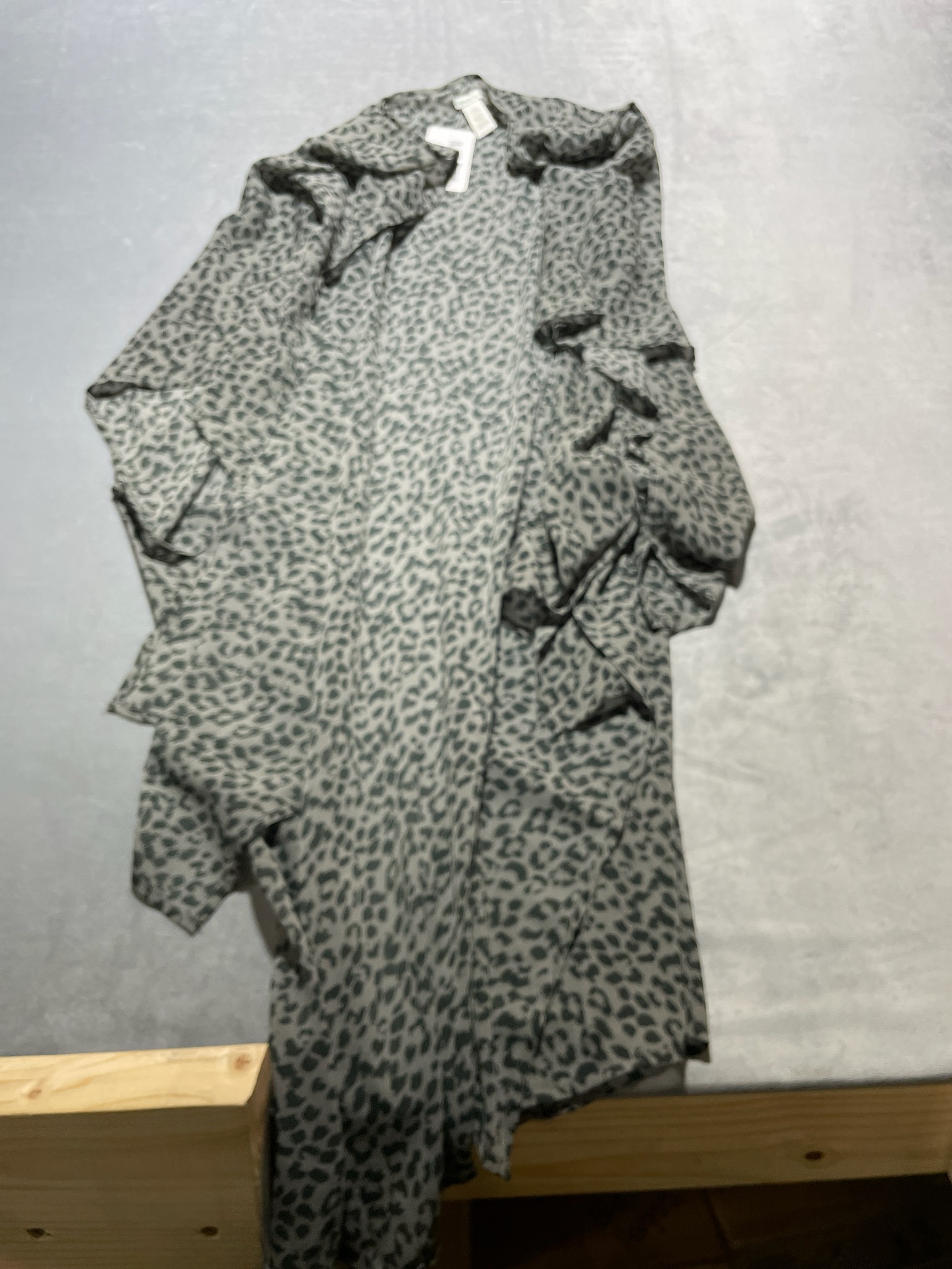 Aerie Light Gray Leopard Print Dress Size O/S