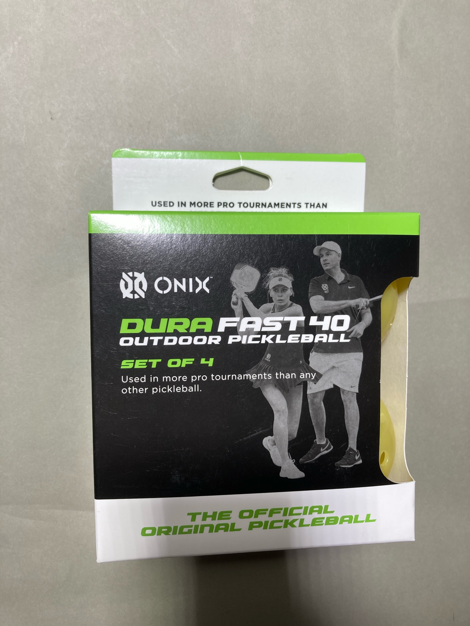 ONIX Yellow Outdoor Pickleball Balls Size Set of 4
