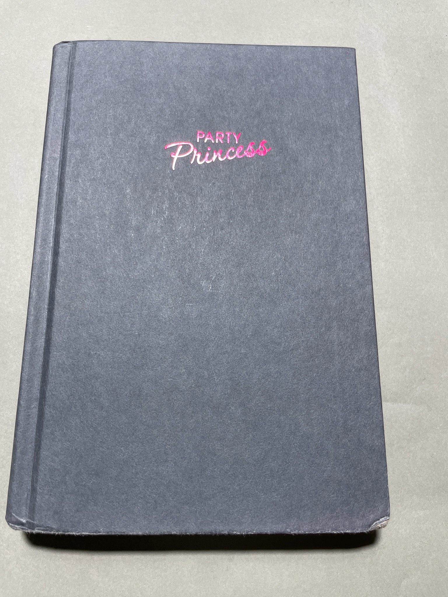 Gray Party Princess Hardcover Notebook