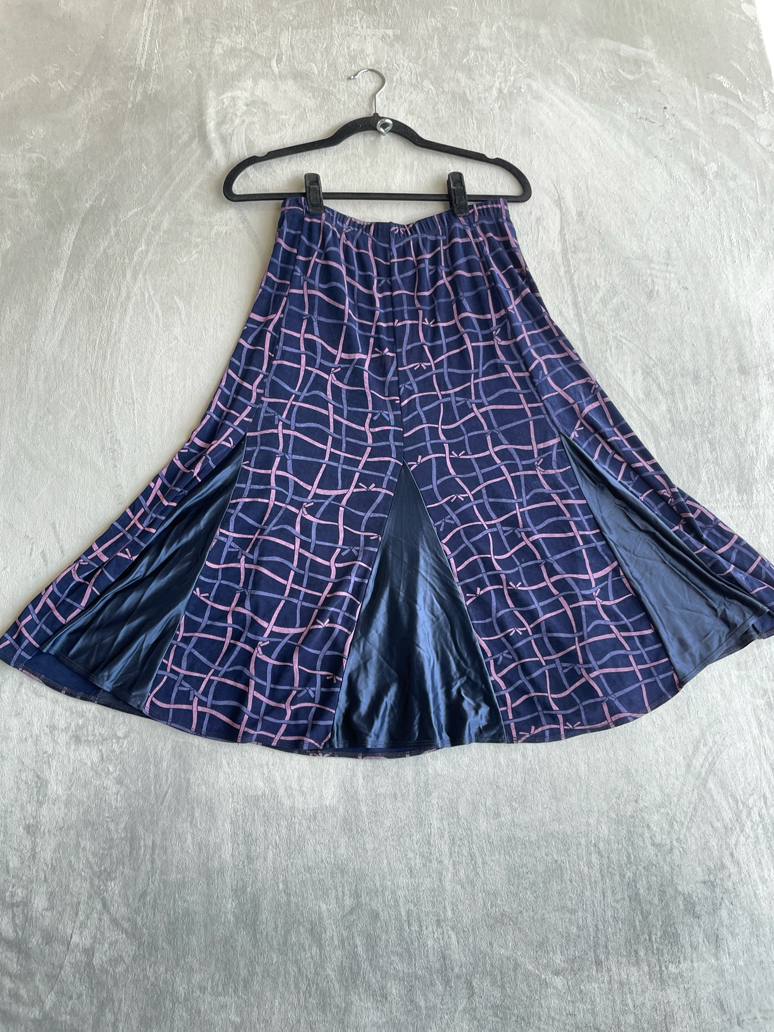PICADILLY Fashions Navy Geometric Print Skirt Size M/M