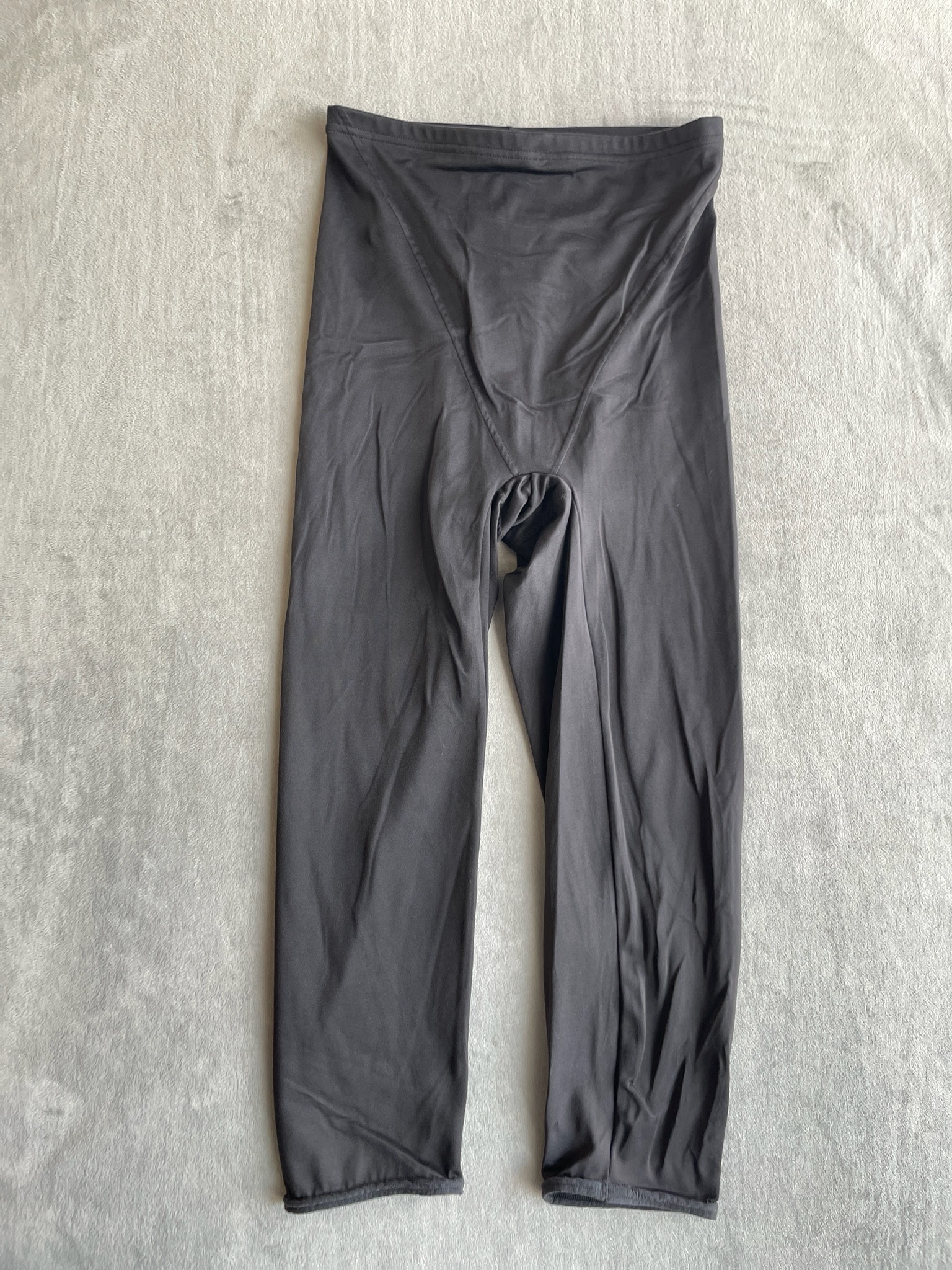 Flexees Black Stretch Knit Leggings Size Large