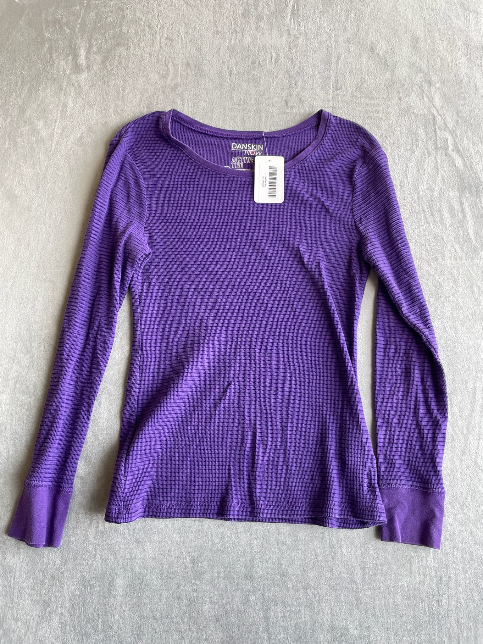 Danskin Now Purple Cotton-Blend Thermal Top Size M (8-10)