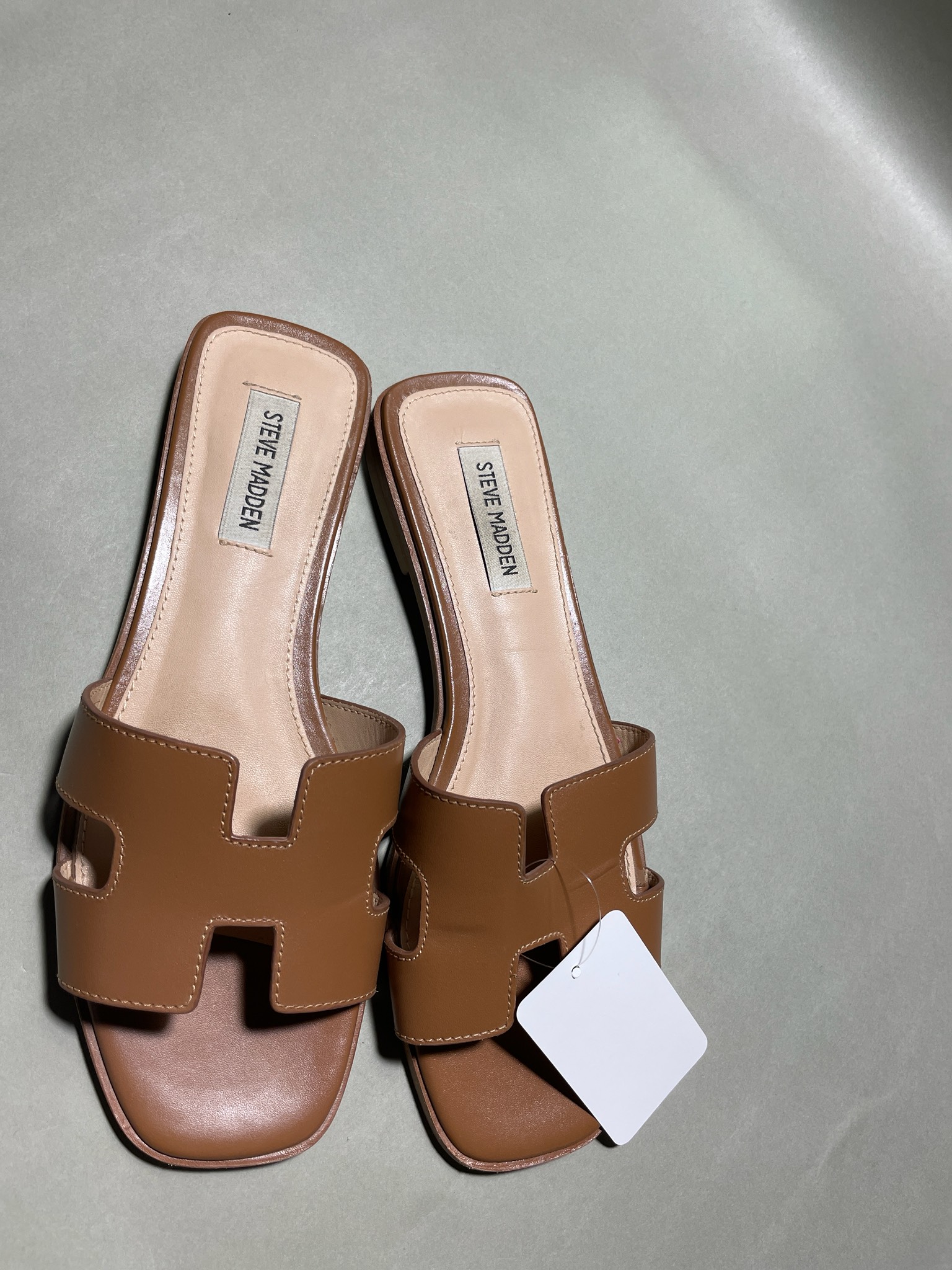 Steve Madden Tan H-Cutout Mule Sandals Size Size 9