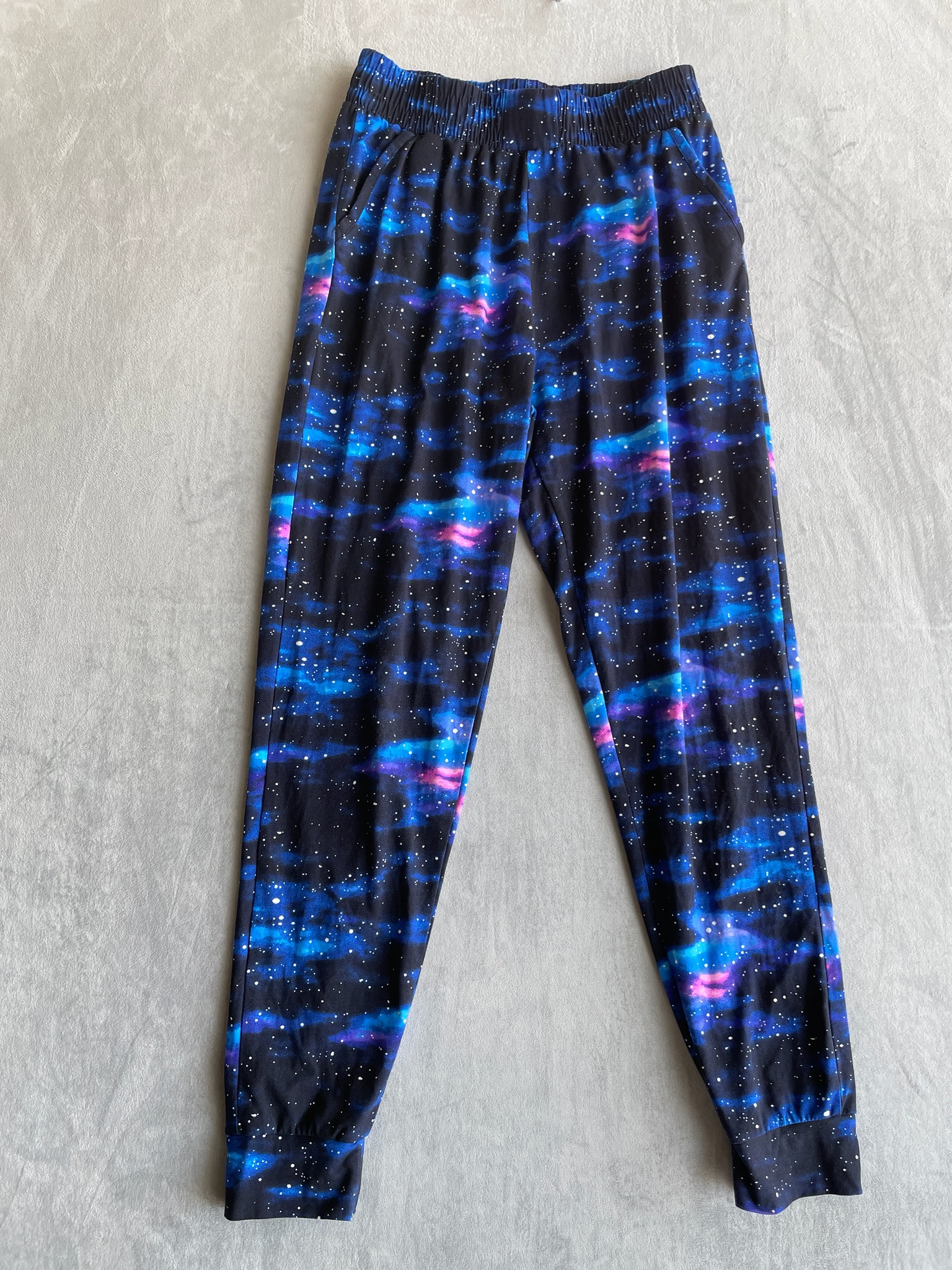 Black Galaxy Polyester-Spandex Leggings Size M
