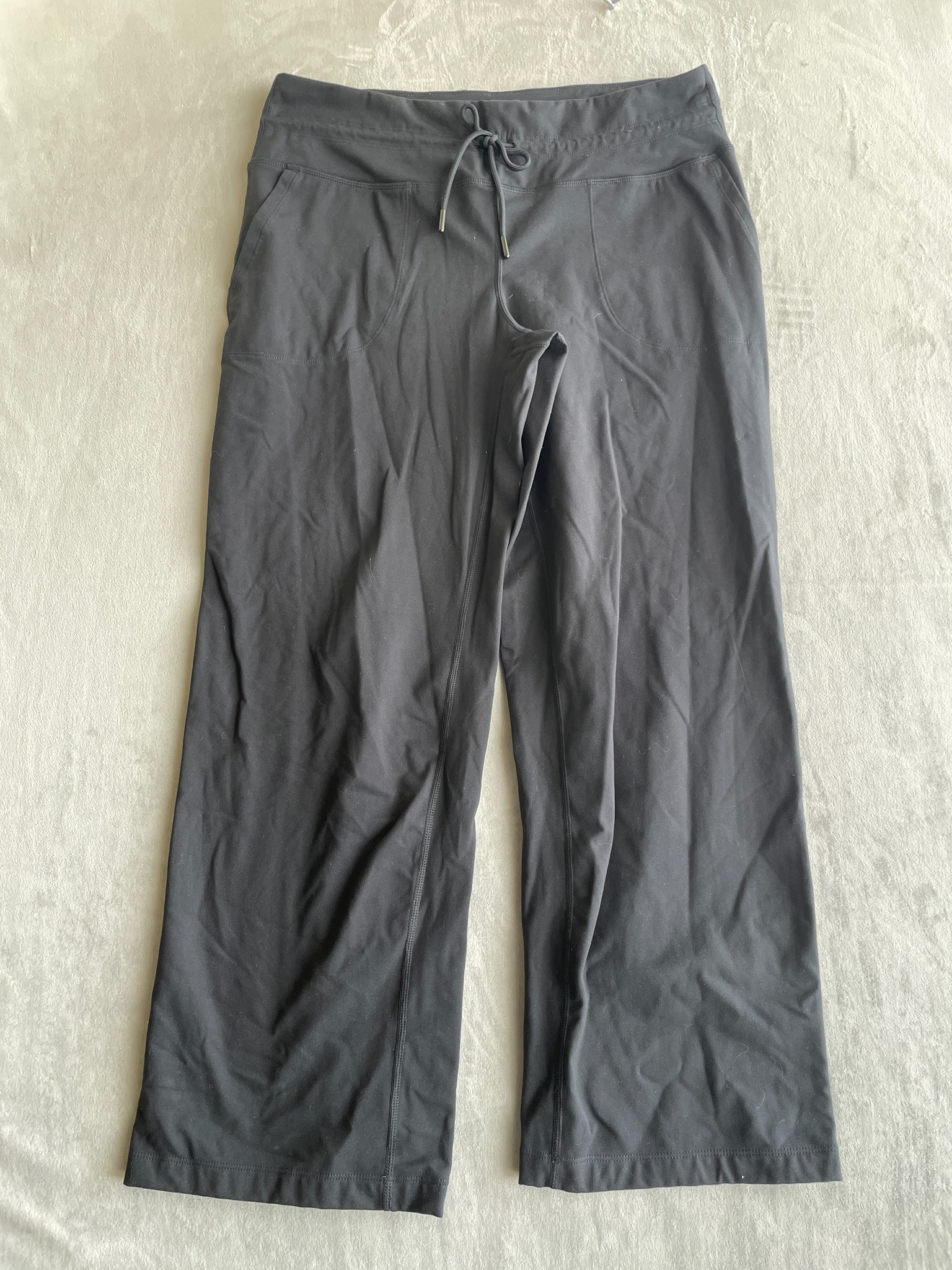 Mondetta Black Polyester-Spandex Cropped Pants Size Large