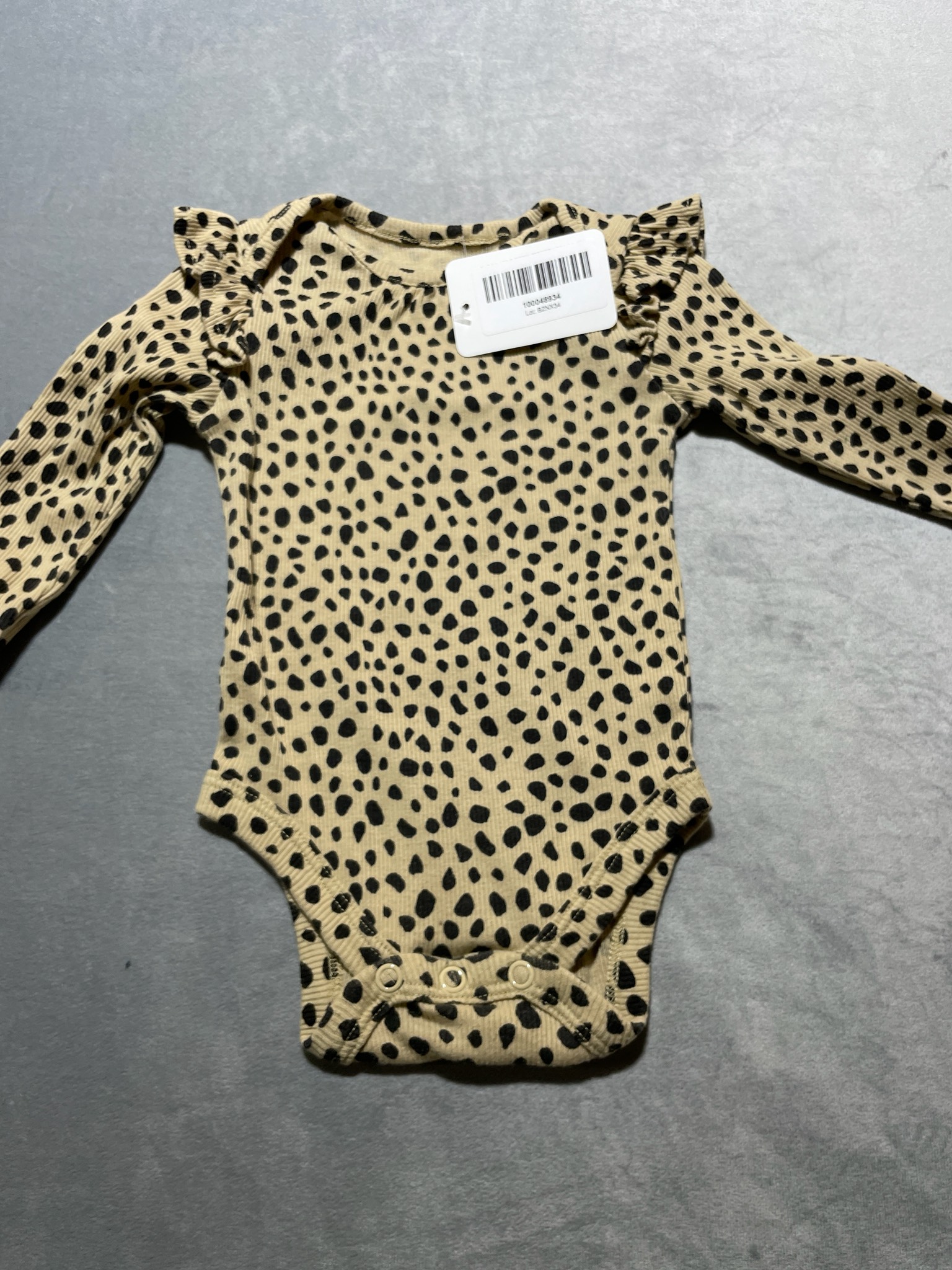 Garanimals Tan Animal Print Ribbed onesie size 6-9M