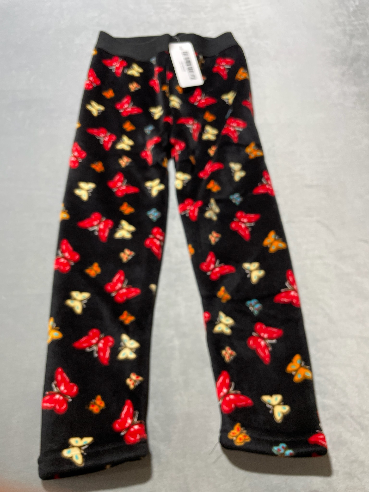 Black Butterfly Print Leggings Size L