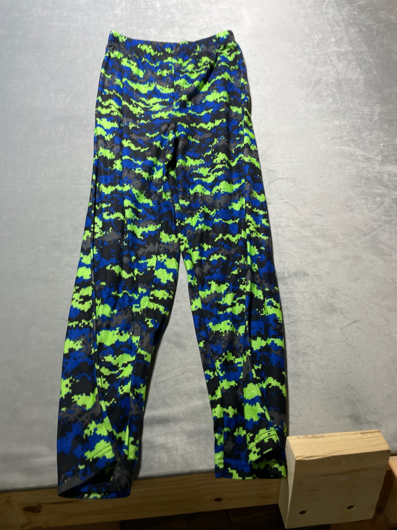 Faded Glory Blue Green Digital Camo Polyester Pajama Pants Size XXL (18)