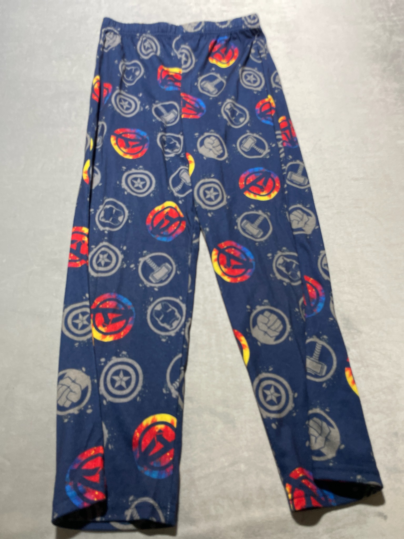 Navy Blue Polyester graphic Pajama Pants Size Size 10