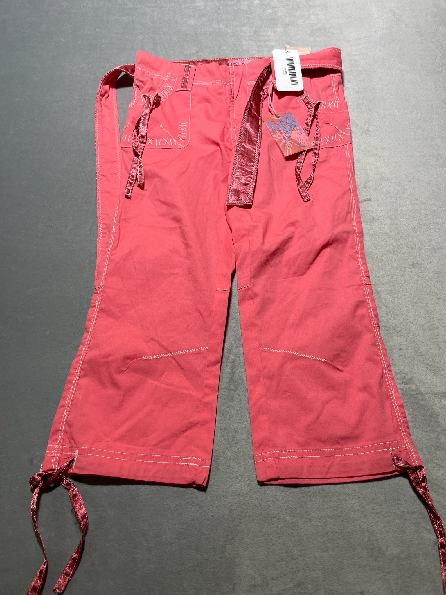 Crest Jeans Coral Cotton-Blend Capris Size Size 12