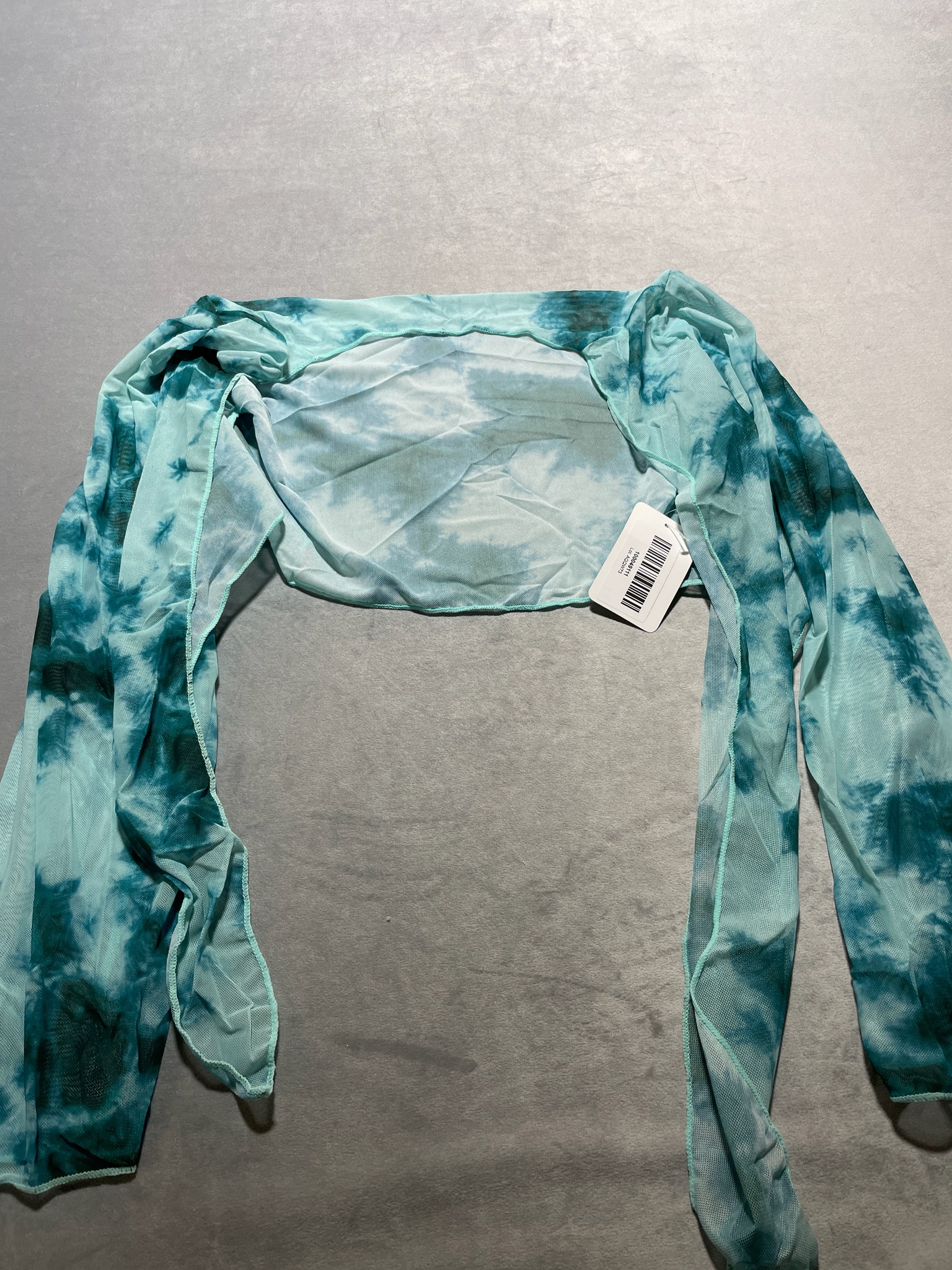 Aqua Tie-Dye Scarf