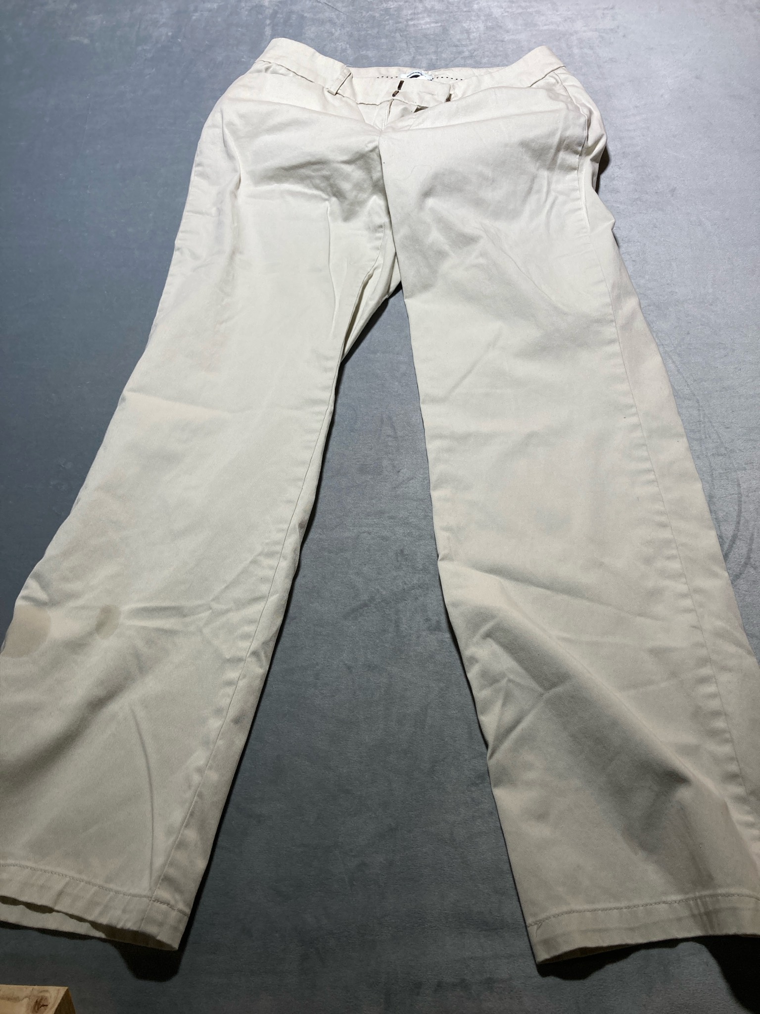 Light Beige Cotton Twill Chinos
