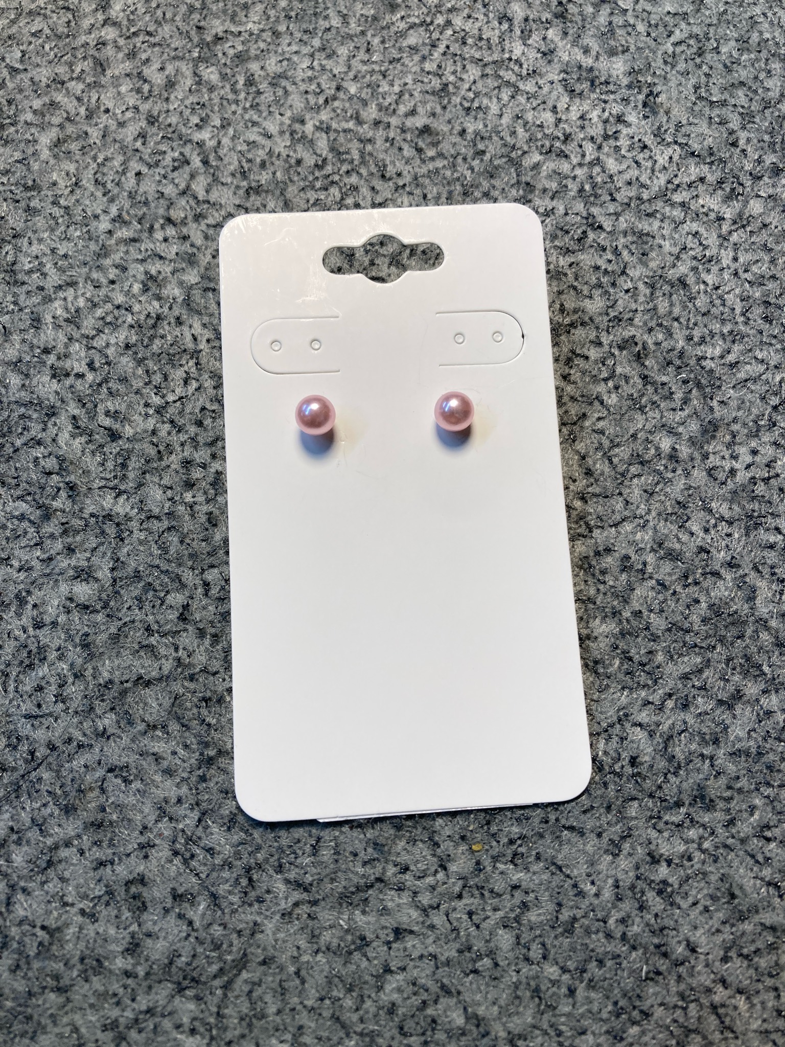 Light Pink Pearl-Style Stud Earrings