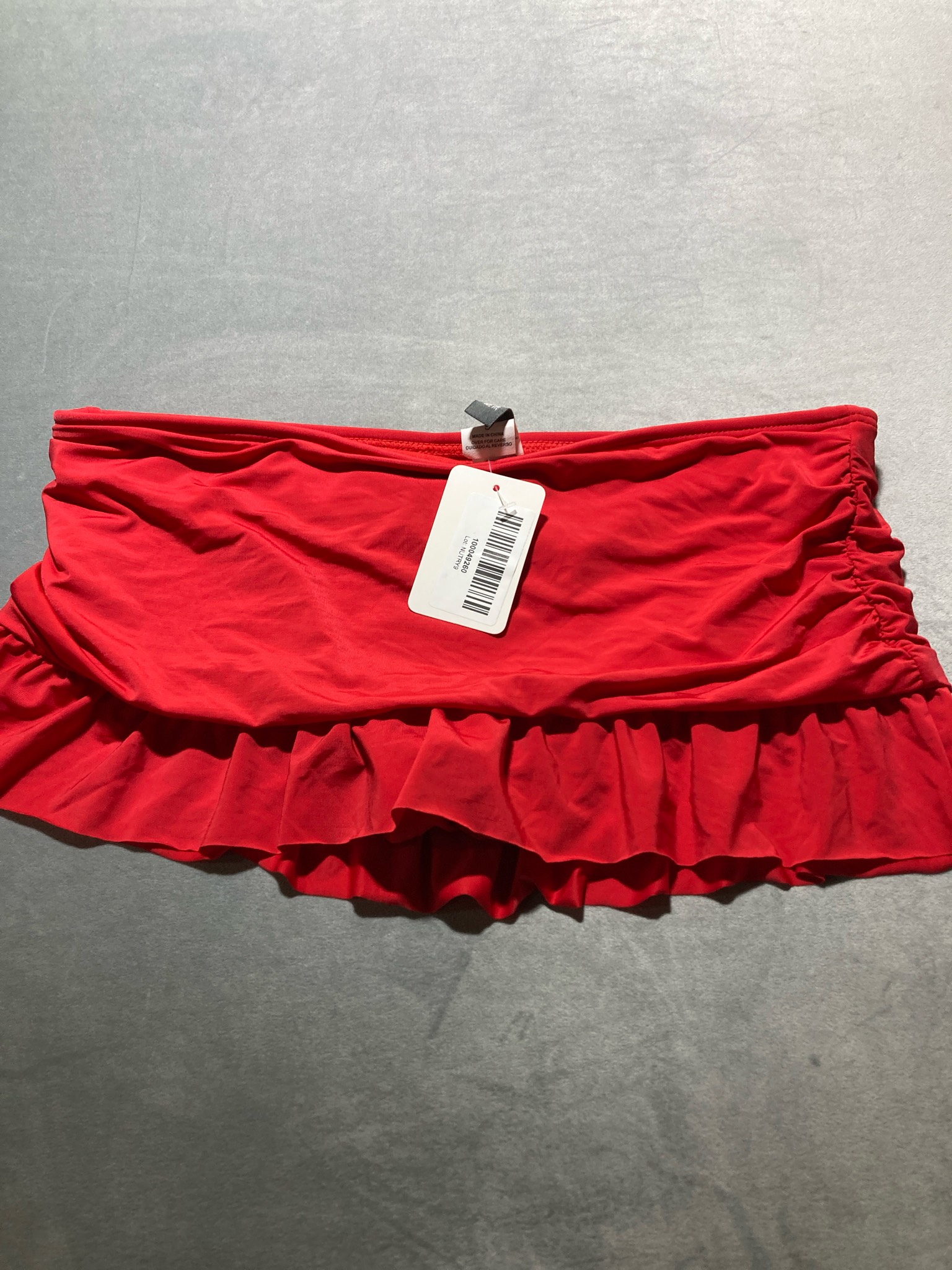 Red Stretch Knit Skirt