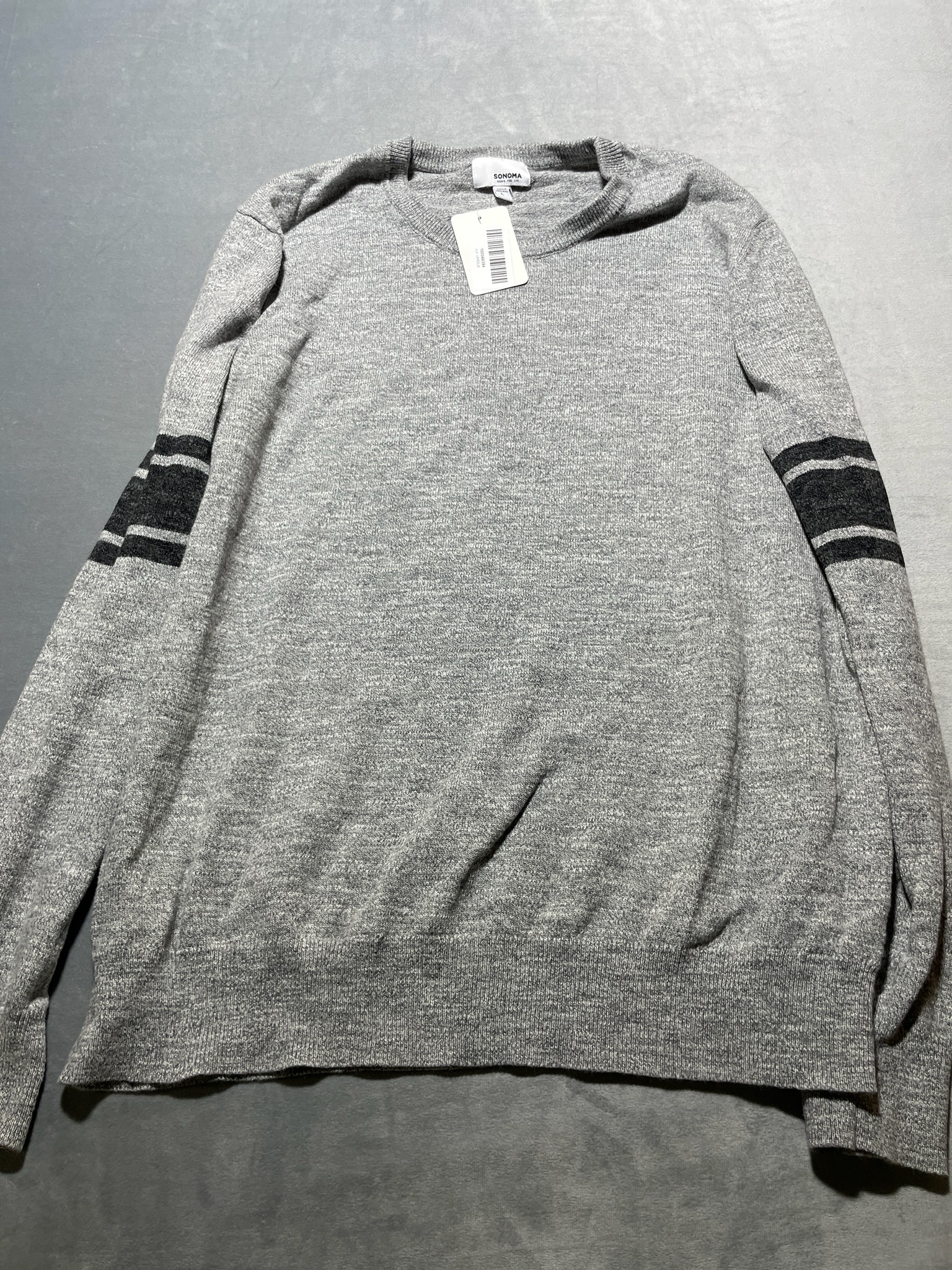 Sonoma Light Heather Gray Knit Sweater size large