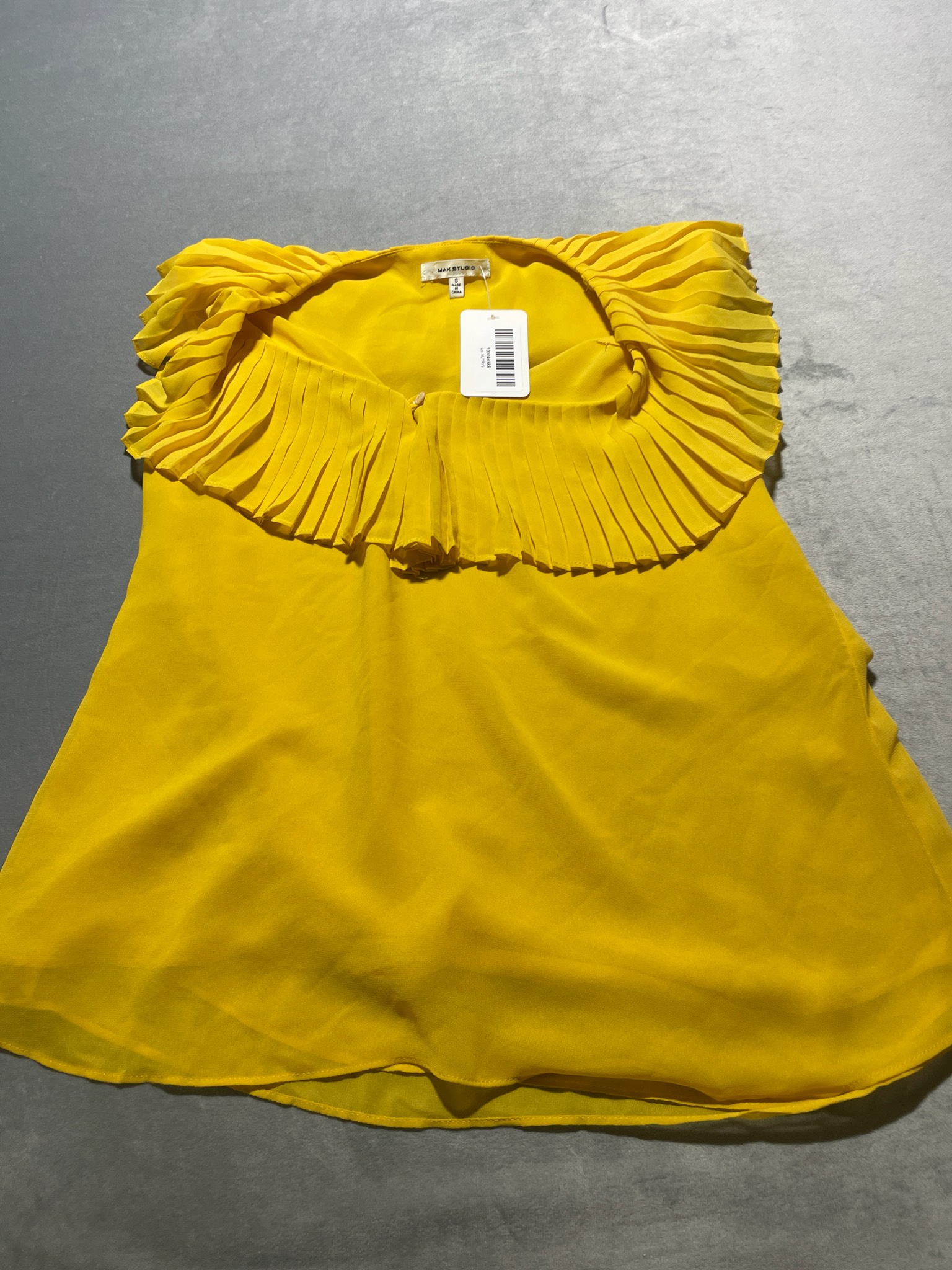 Max Studio Yellow Chiffon Blouse Size S/P