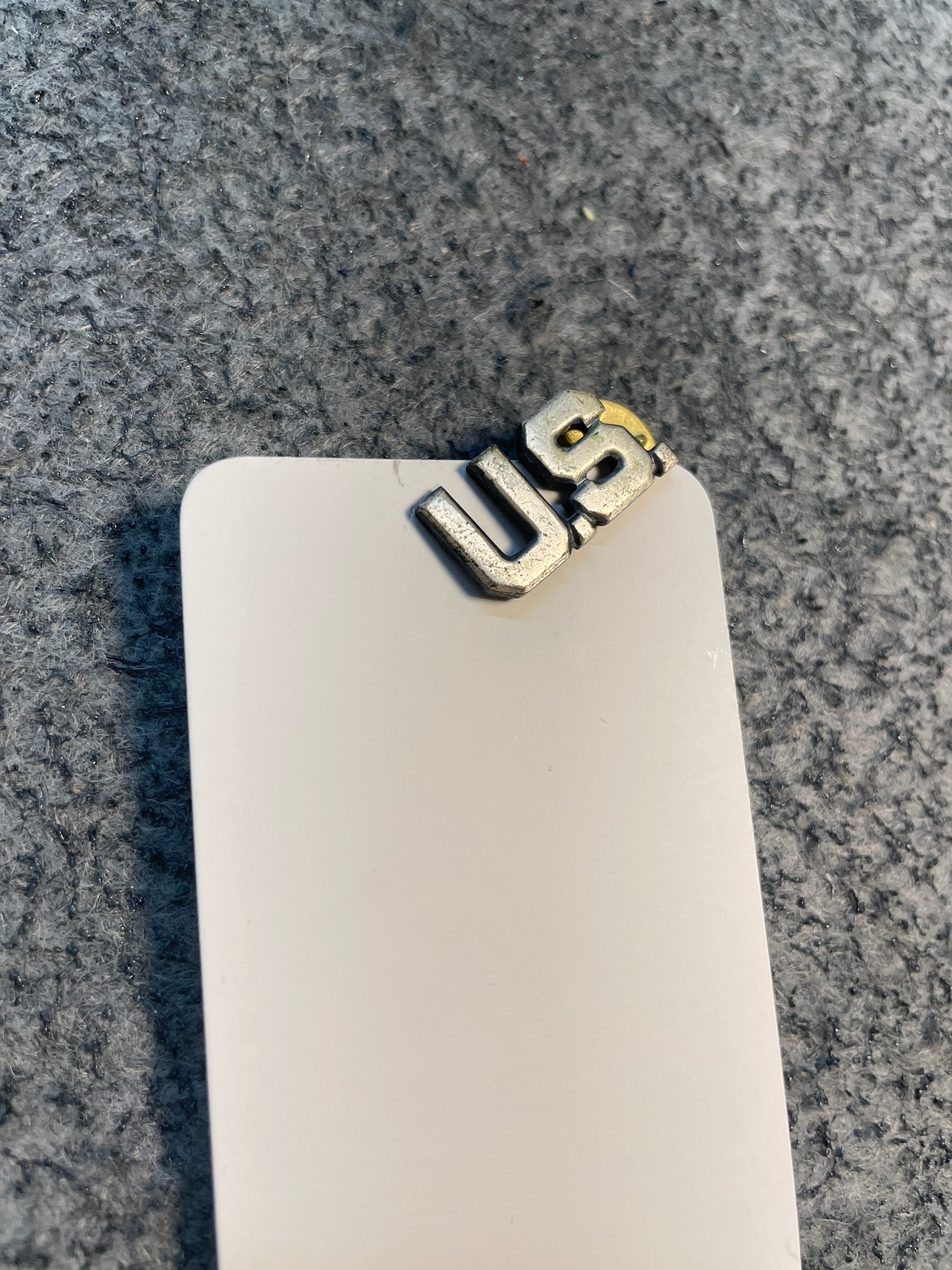 Silver Tone US Lapel Pin