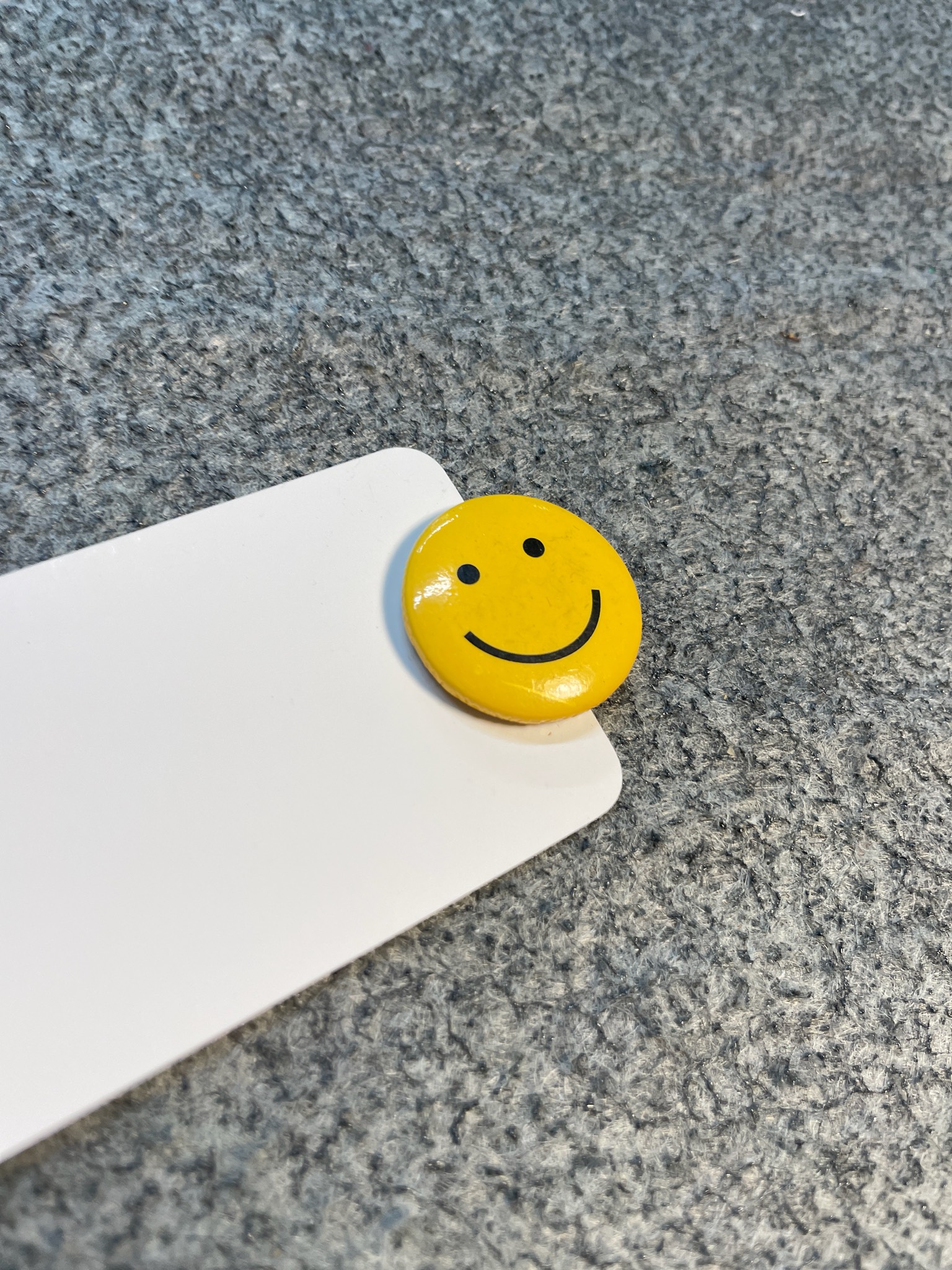 Yellow Smiley Button Pin