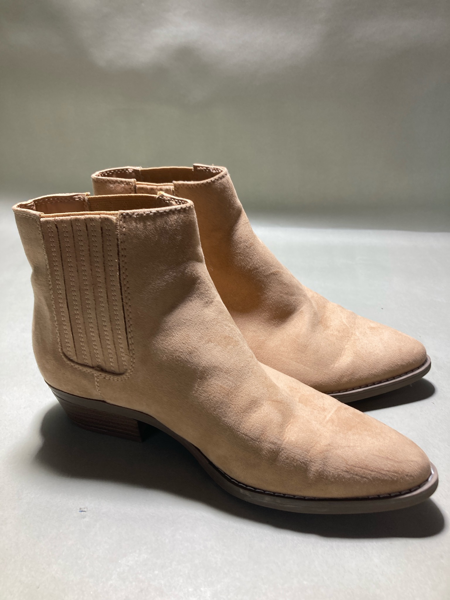 Universal Thread Tan Suede Pointed-Toe Ankle Booties Size Size 9.5