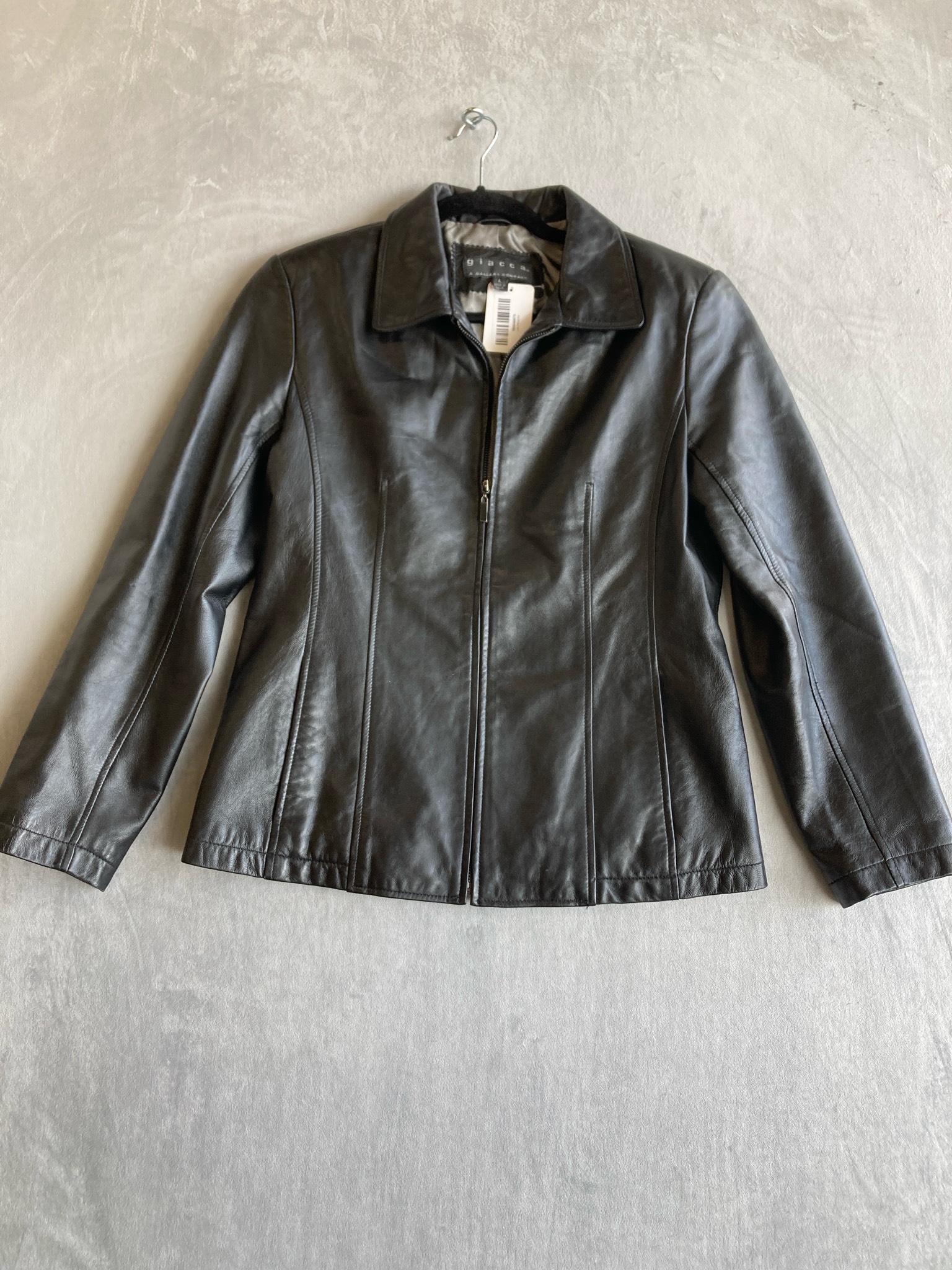 Giacca Black Leather Jacket Size L