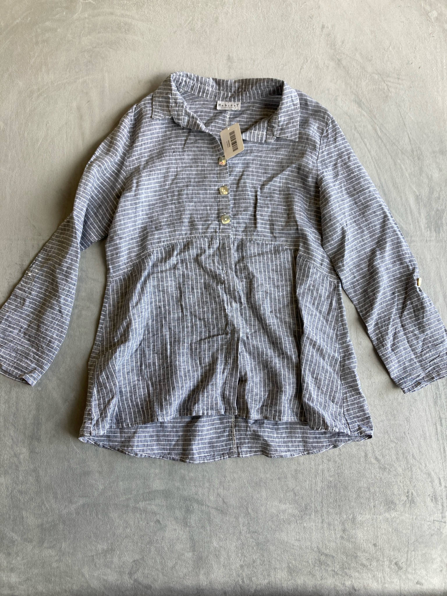 Habitat Gray Striped Woven Tunic