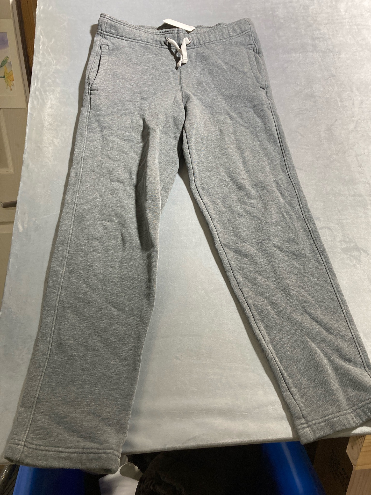 Cherokee Heather Gray Fleece-Lined Sweatpants Size Size 16