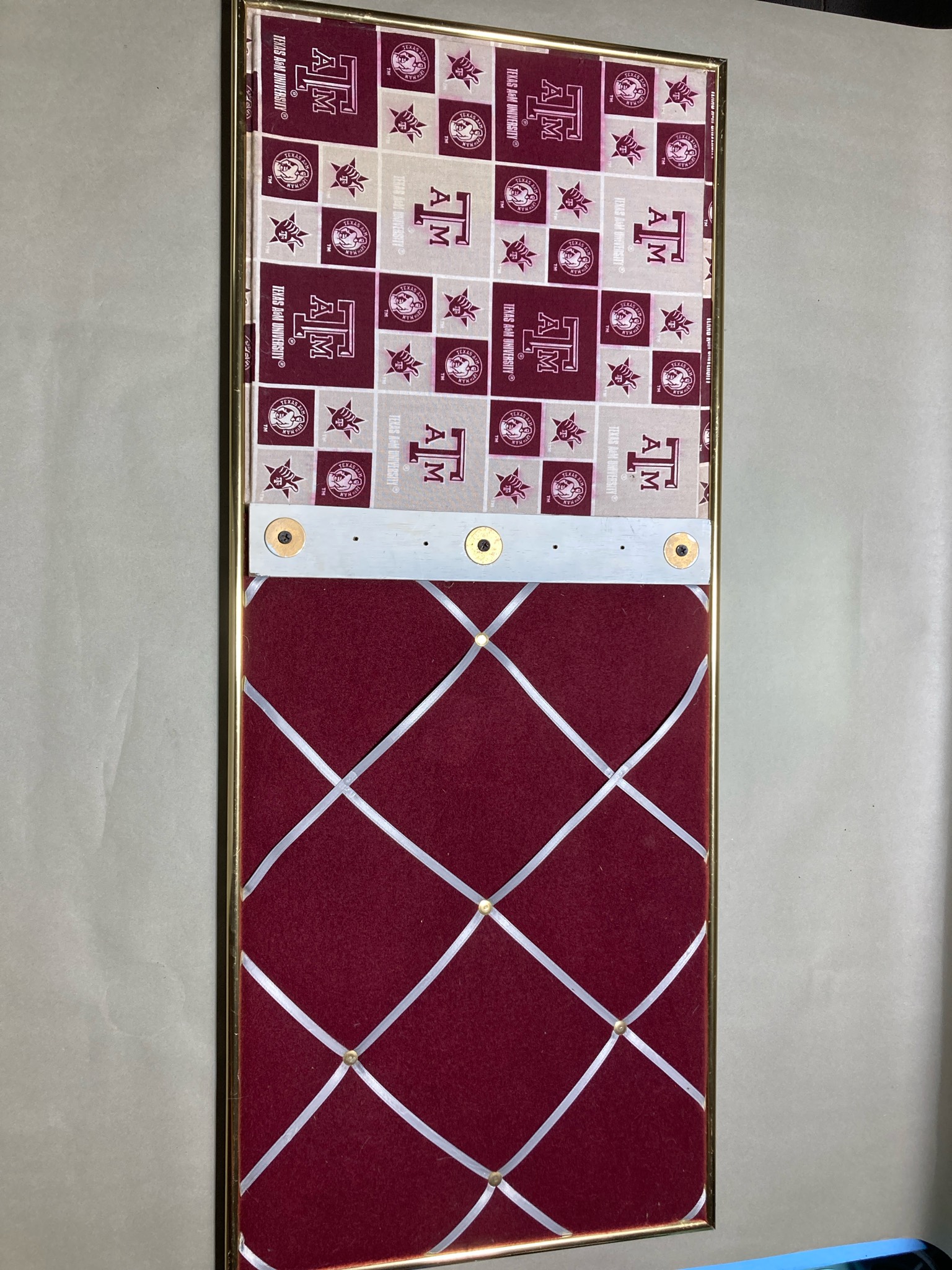 Texas A&M University Maroon Ribbon Memo Board